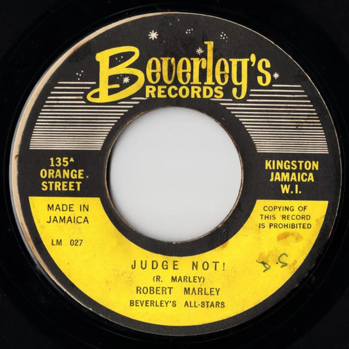 Robert Marley / Beverley'S All-Stars JUDGE NOT / DO YOU STILL LOVE ME Vinyl Record