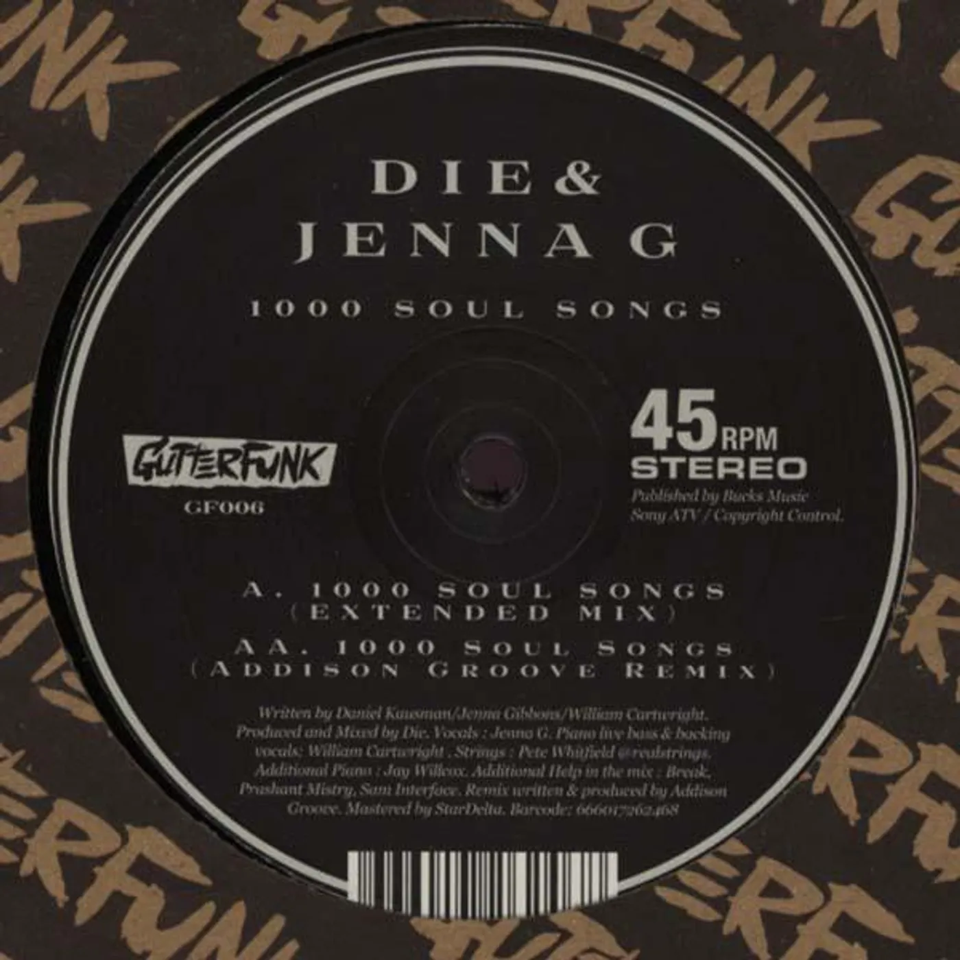 Dj Die & Jenna G 1000 SOUL SONGS/1000 SOUL SONGS Vinyl Record