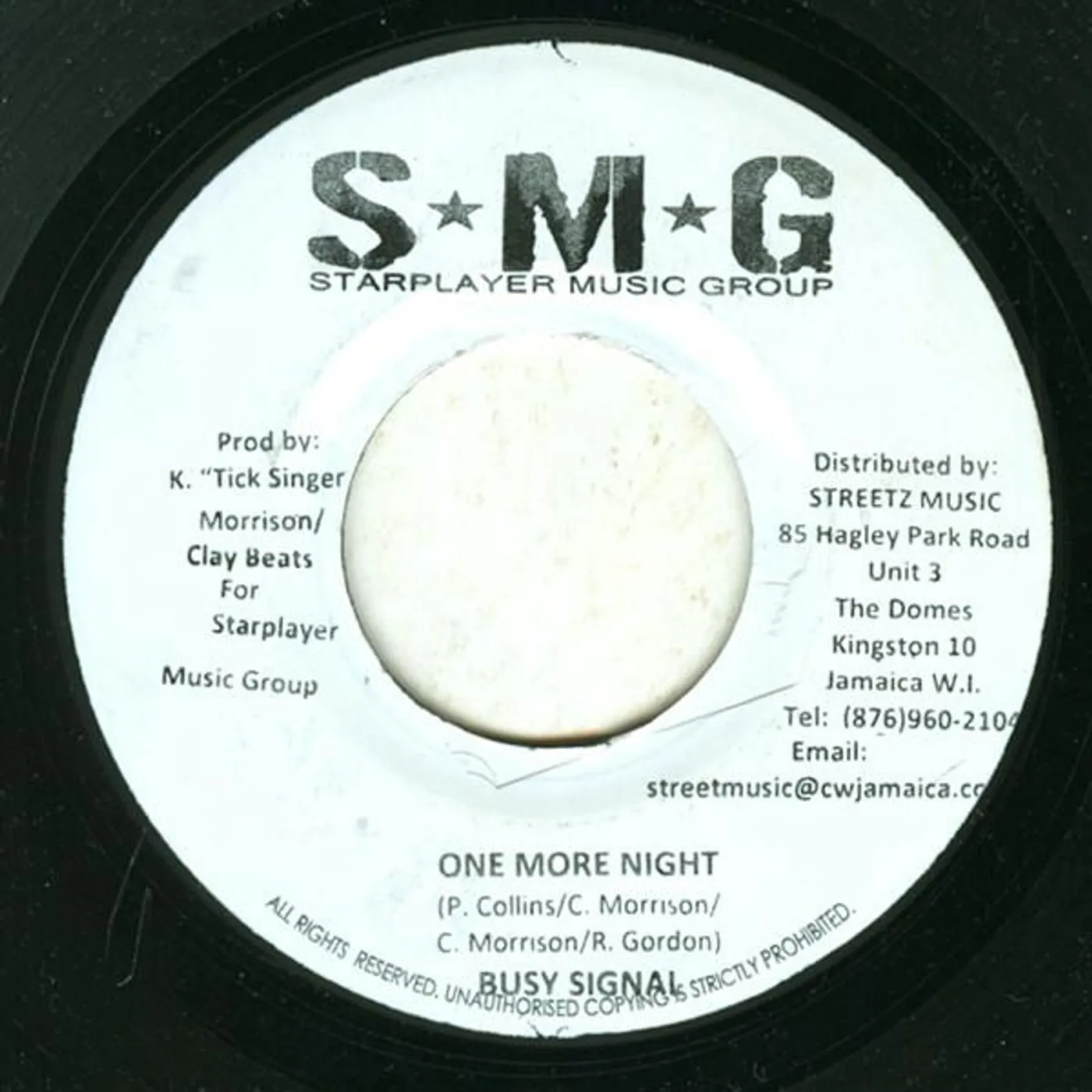 Busy Signal ONE MORE NIGHT Vinyl Record