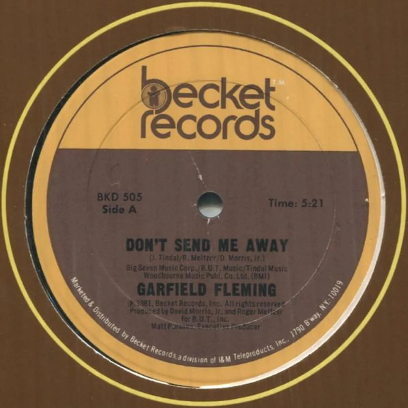 Garfield Fleming Don't Send Me Away Vinyl Record