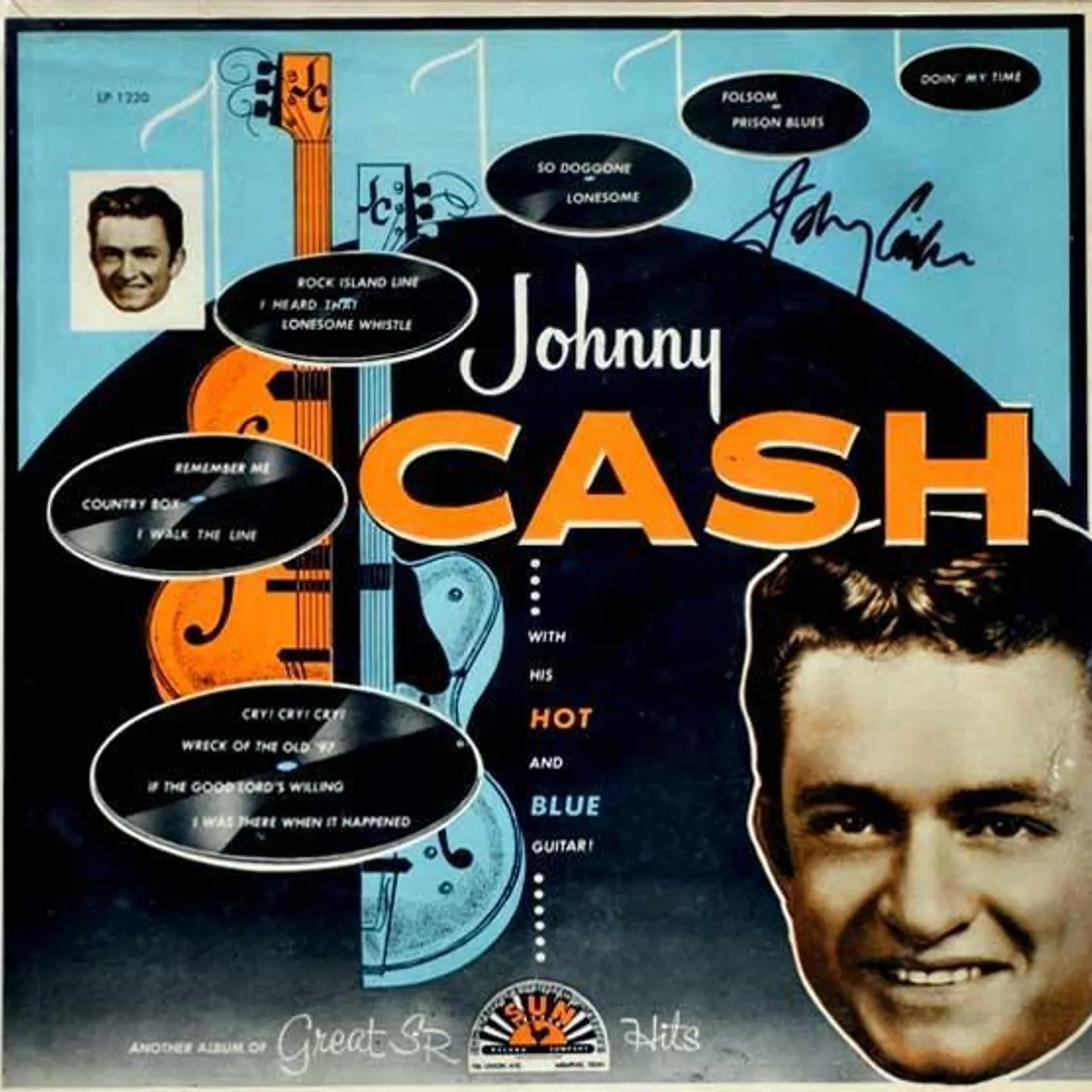 Johnny Cash With His Hot And Blue Guitar Vinyl Record