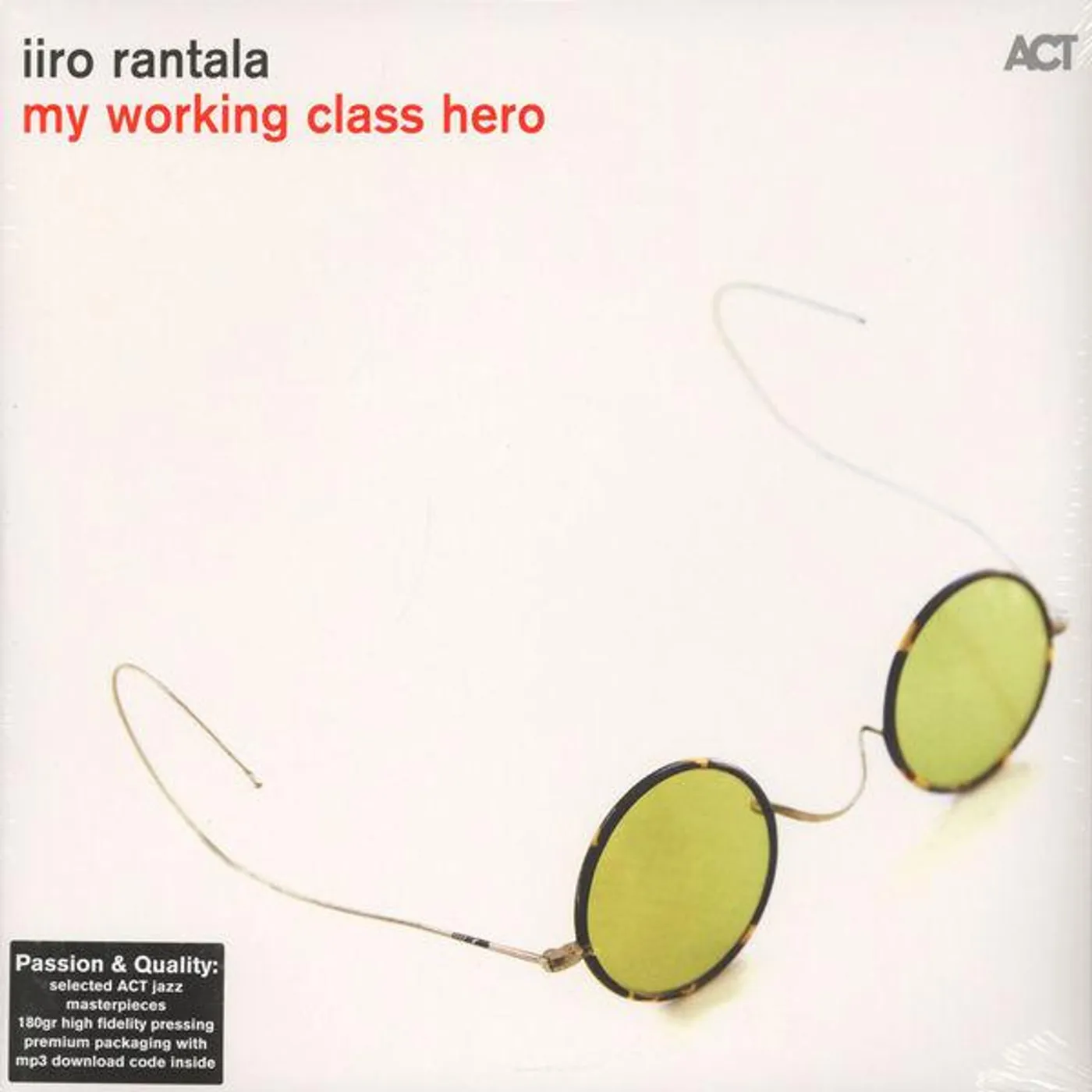 Iiro Rantala MY WORKING CLASS HERO Vinyl Record