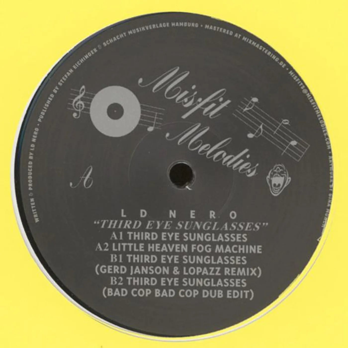 LD Nero Third Eye Sunglasses Vinyl Record