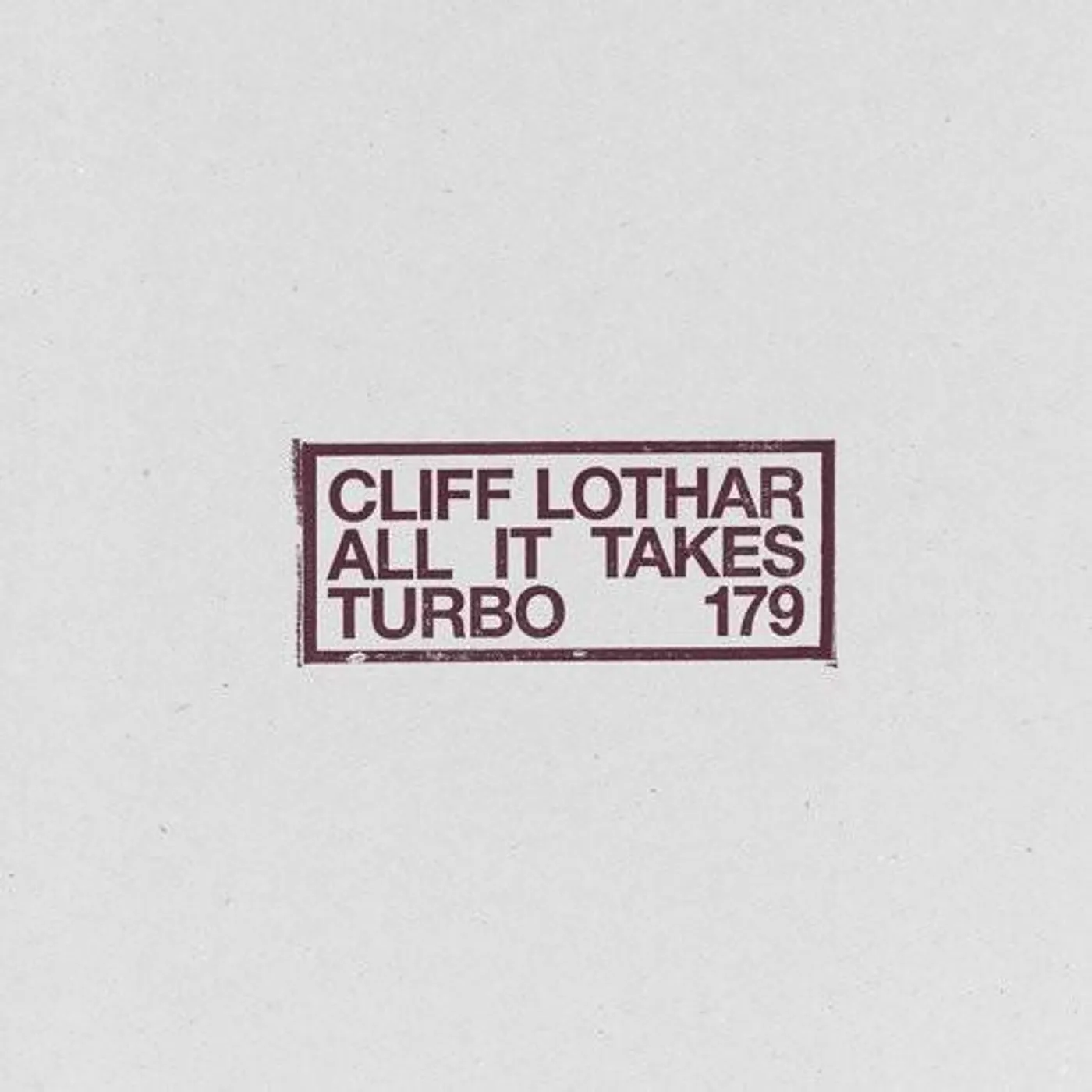 Cliff Lothar All It Takes Vinyl Record