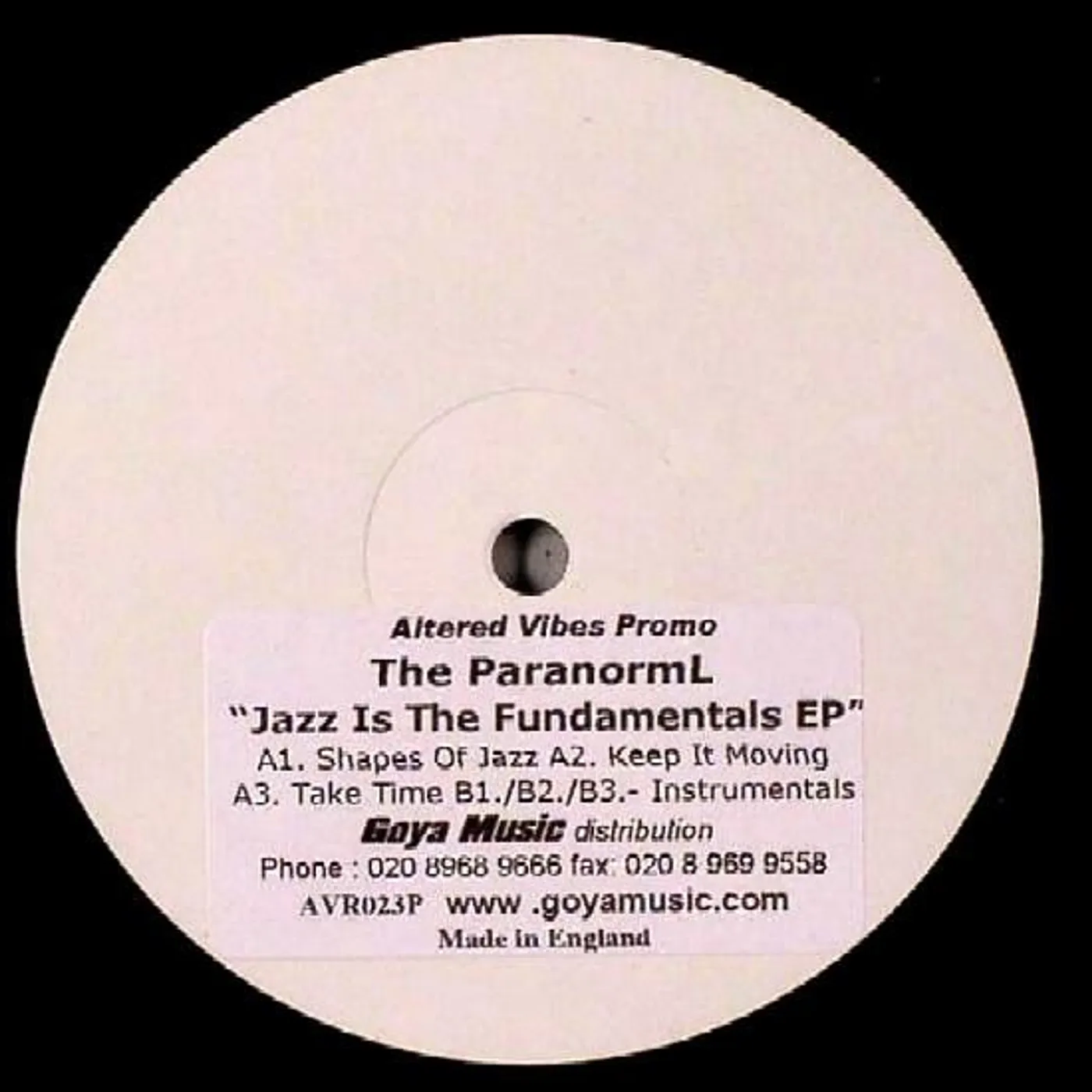 Paranorml JAZZ IS THE FUNDAMENTALS Vinyl Record - UK Release