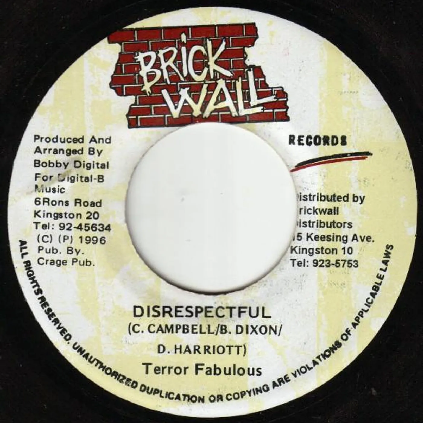 Terror Fabulous DISRESPECT (Vinyl)