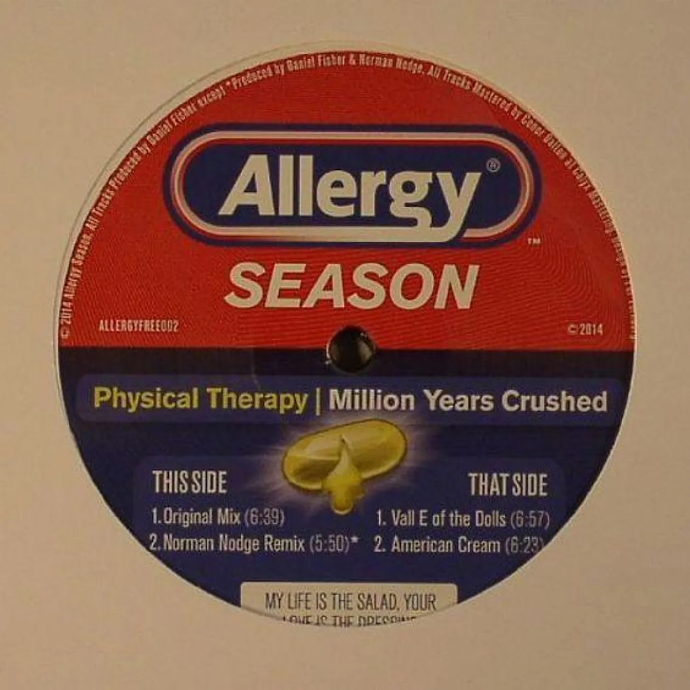 Physical Therapy MILLION YEARS CRUSHED Vinyl Record - UK Release