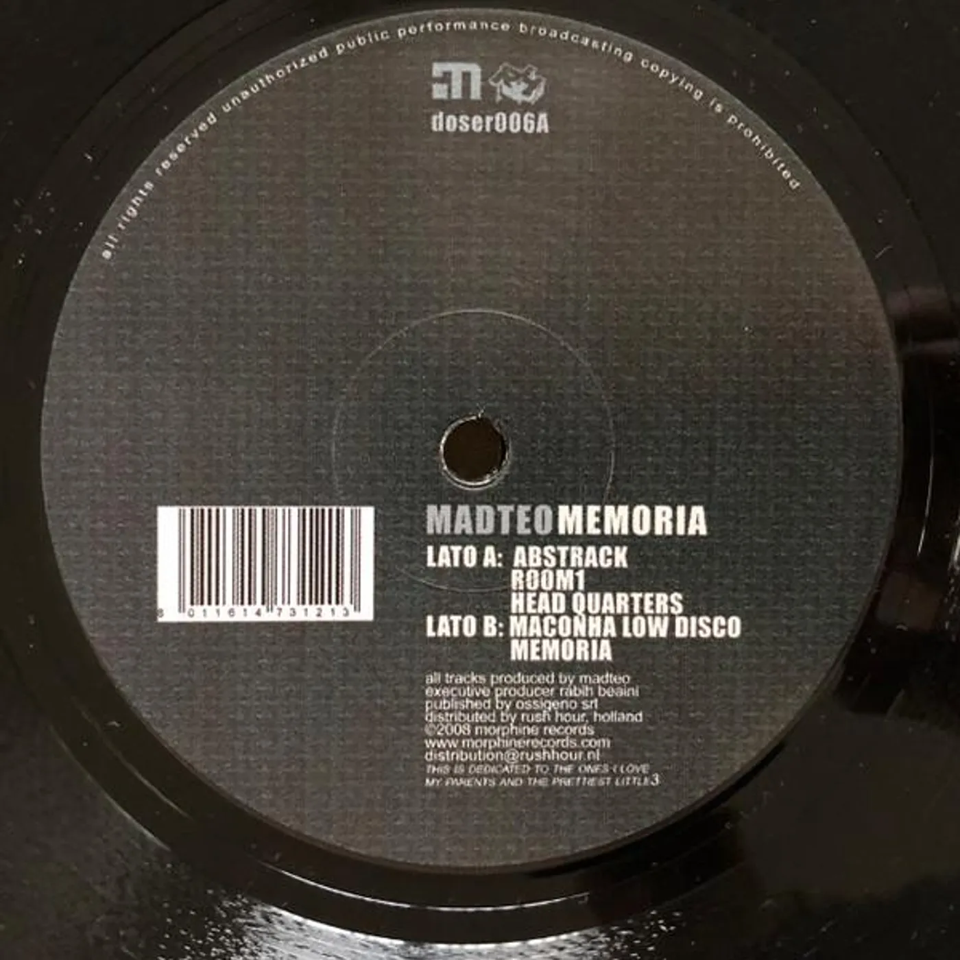 Madteo Memoria Vinyl Record