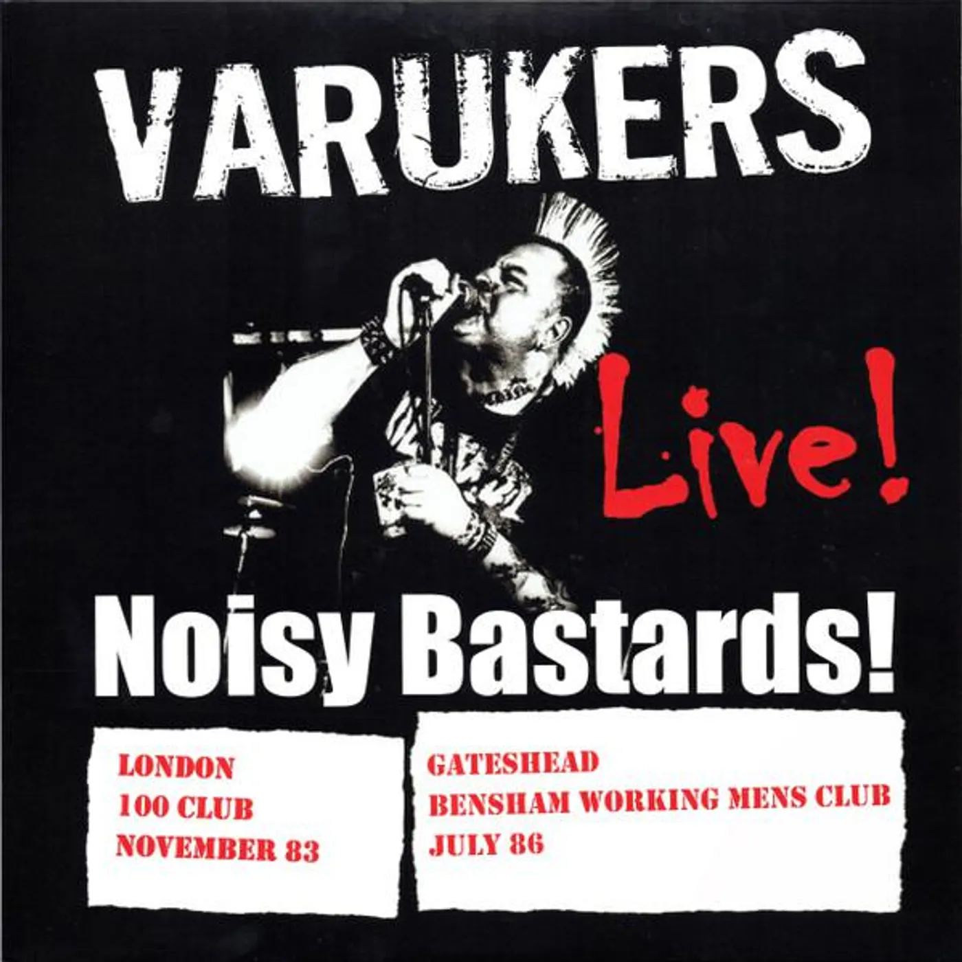 The Varukers NOISY BASTARDS Vinyl Record