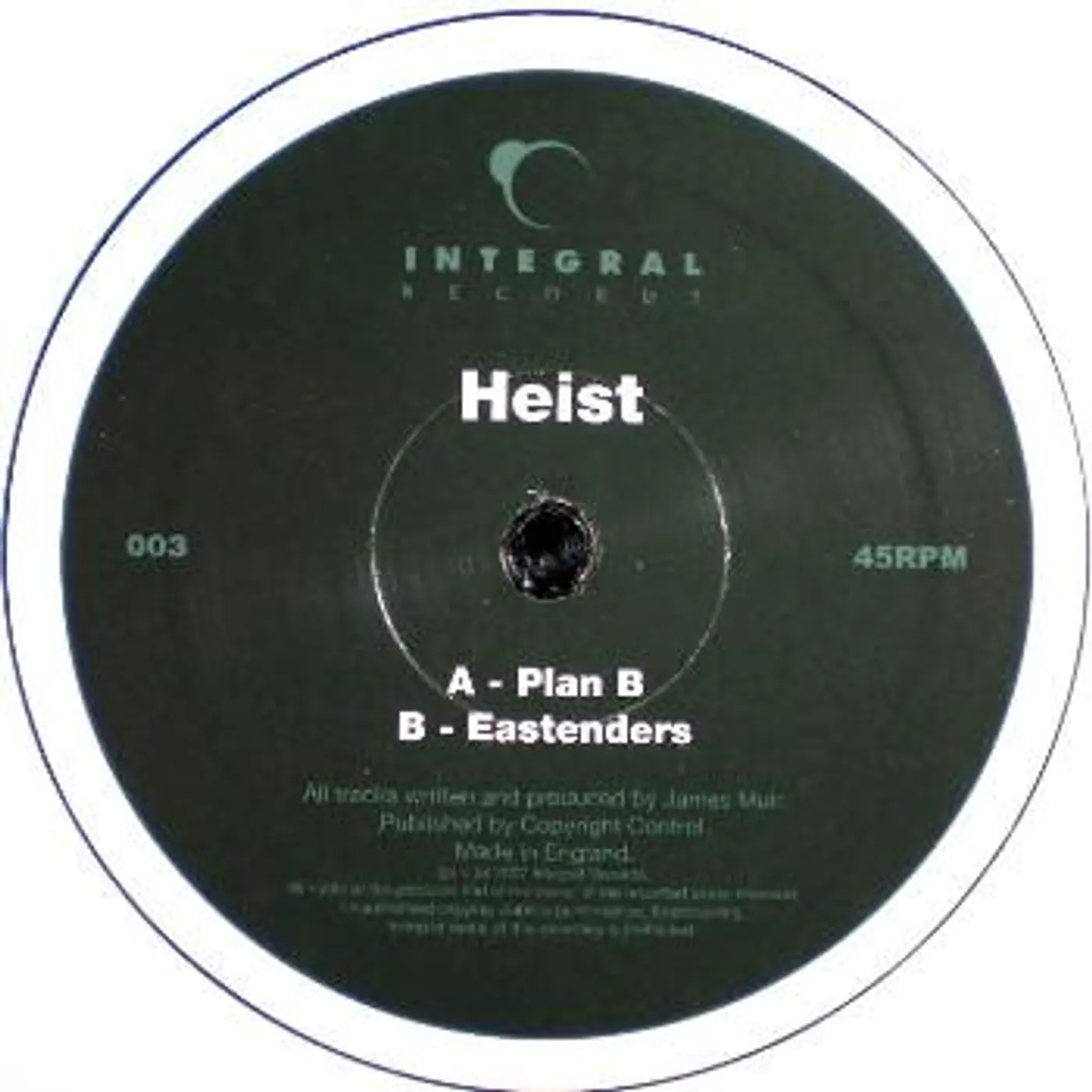 Heist PLAN B/EASTENDERS Vinyl Record