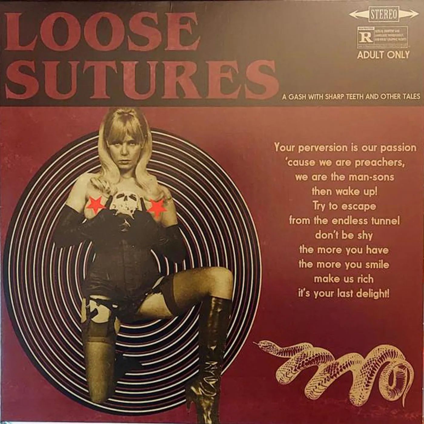 Loose Sutures GASH WITH SHARP TEETH & OTHER TALES (CLEAR ORANGE VINYL) Vinyl Record