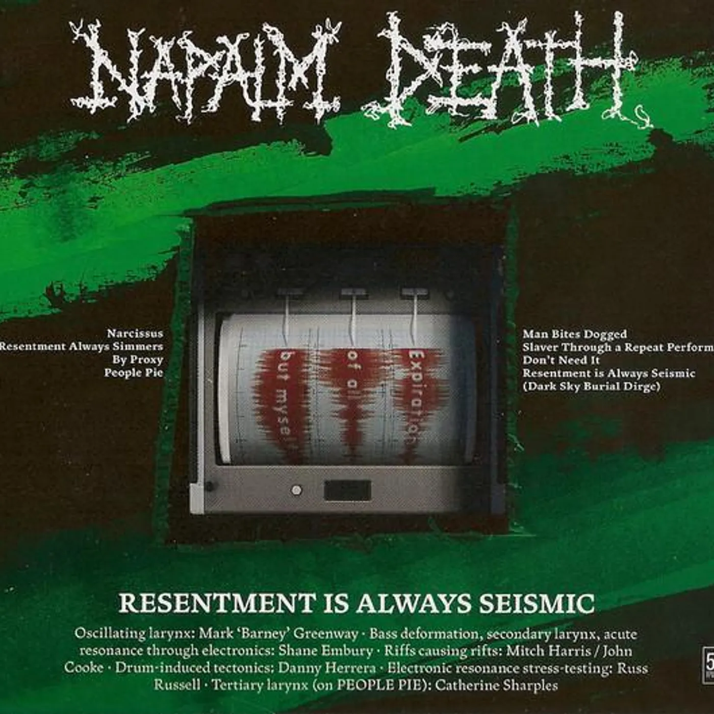 Napalm Death Resentment is Always Seismic - a final throw of Throes Vinyl Record
