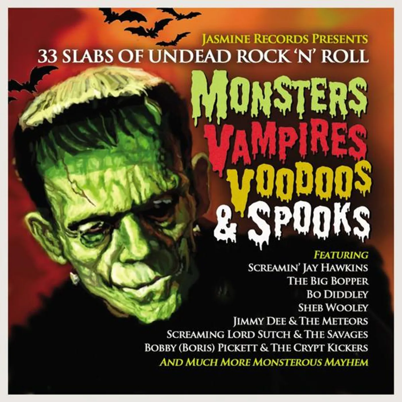 Various Artists  MONSTERS VAMPIRES VOODOOS & SPOOKS: 33 SLABS OF UNDEAD ROCK N ROLL CD