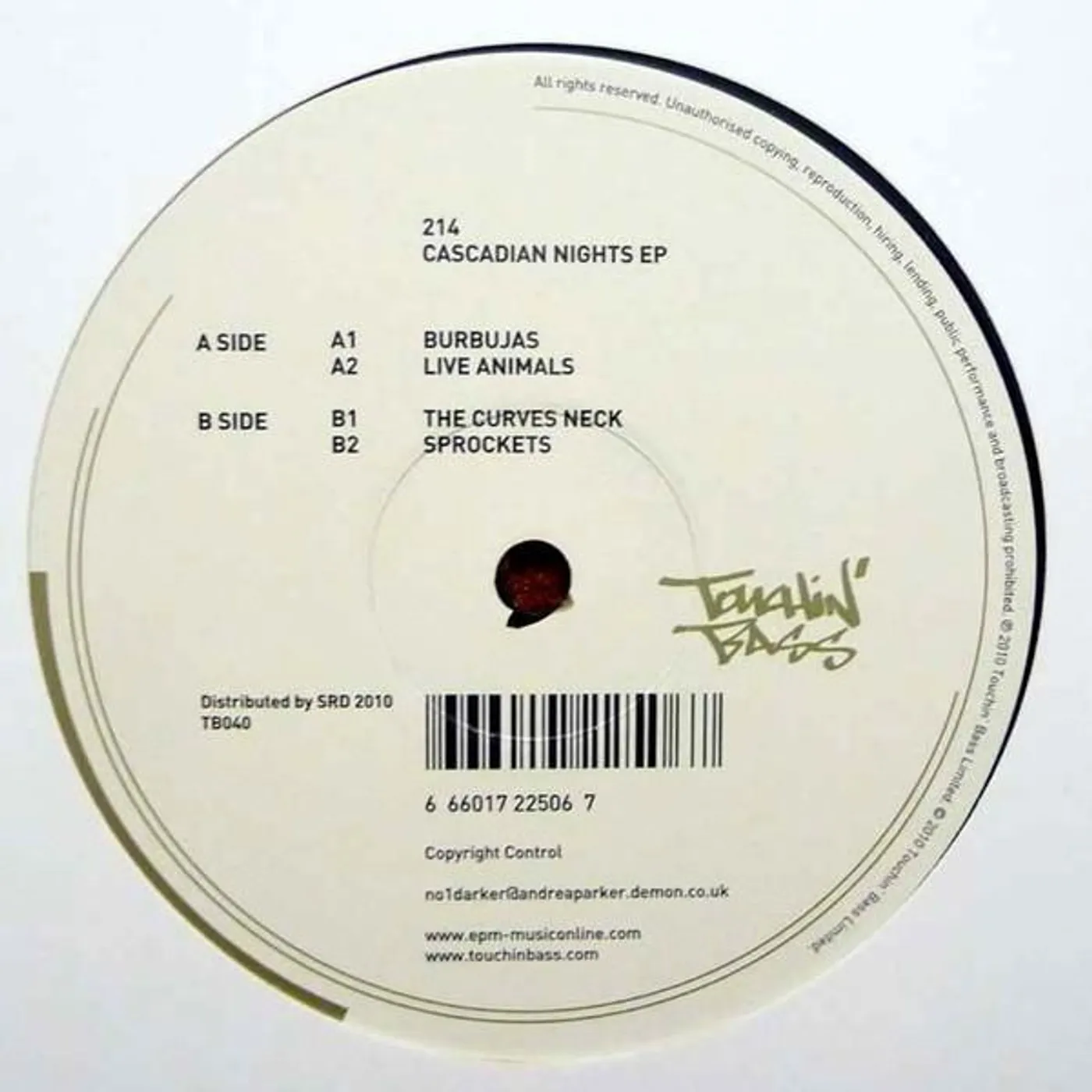 214 CASCADIAN NIGHTS (EP) Vinyl Record - UK Release