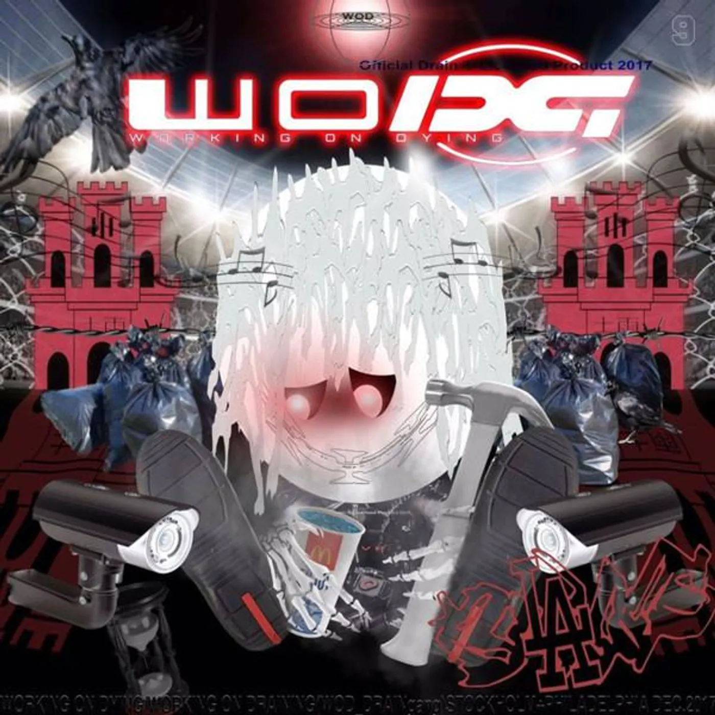 Bladee Working On Dying Vinyl Record