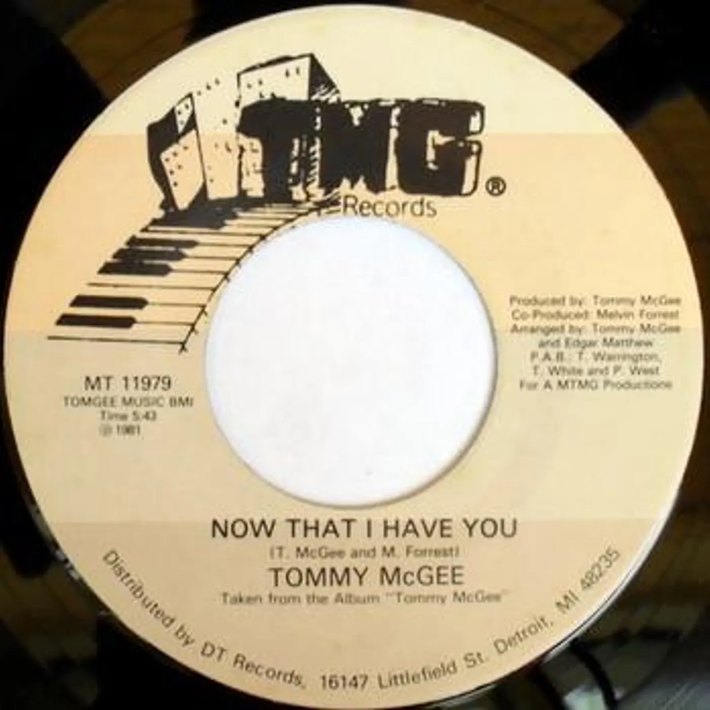 Tommy Mcgee Now That I Have You / Stay With Me Vinyl Record