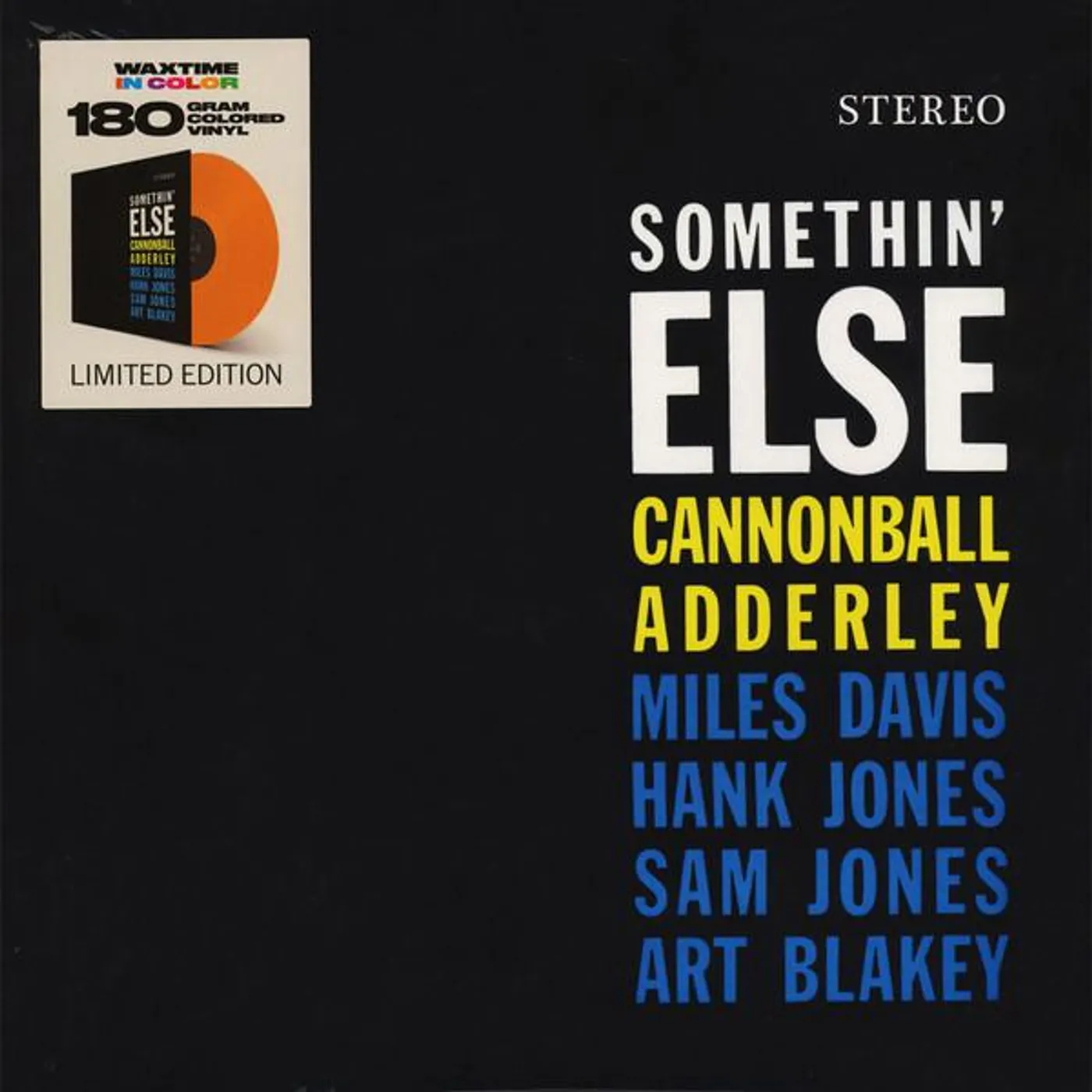 Cannonball Adderley SOMETHIN ELSE (1 BONUS TRACK) (LIMITED 180G/DMM SOLID ORANGE COLORED VINYL) Vinyl Record
