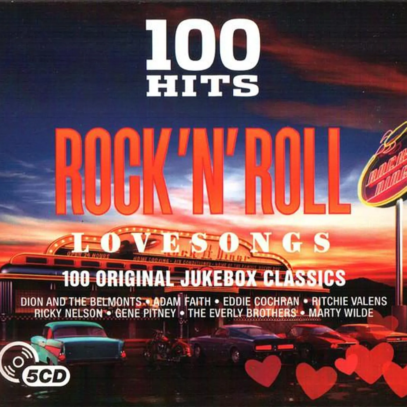 Various Artists  100 HITS: ROCK N ROLL LOVE SONGS CD