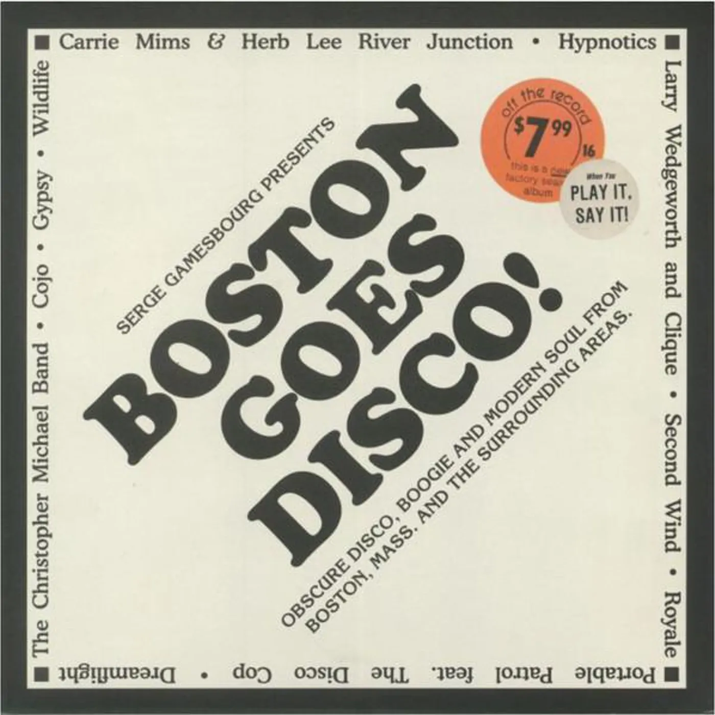 SERGE GAMESBOURG PRESENTS BOSTON GOES DISCO / VAR Vinyl Record
