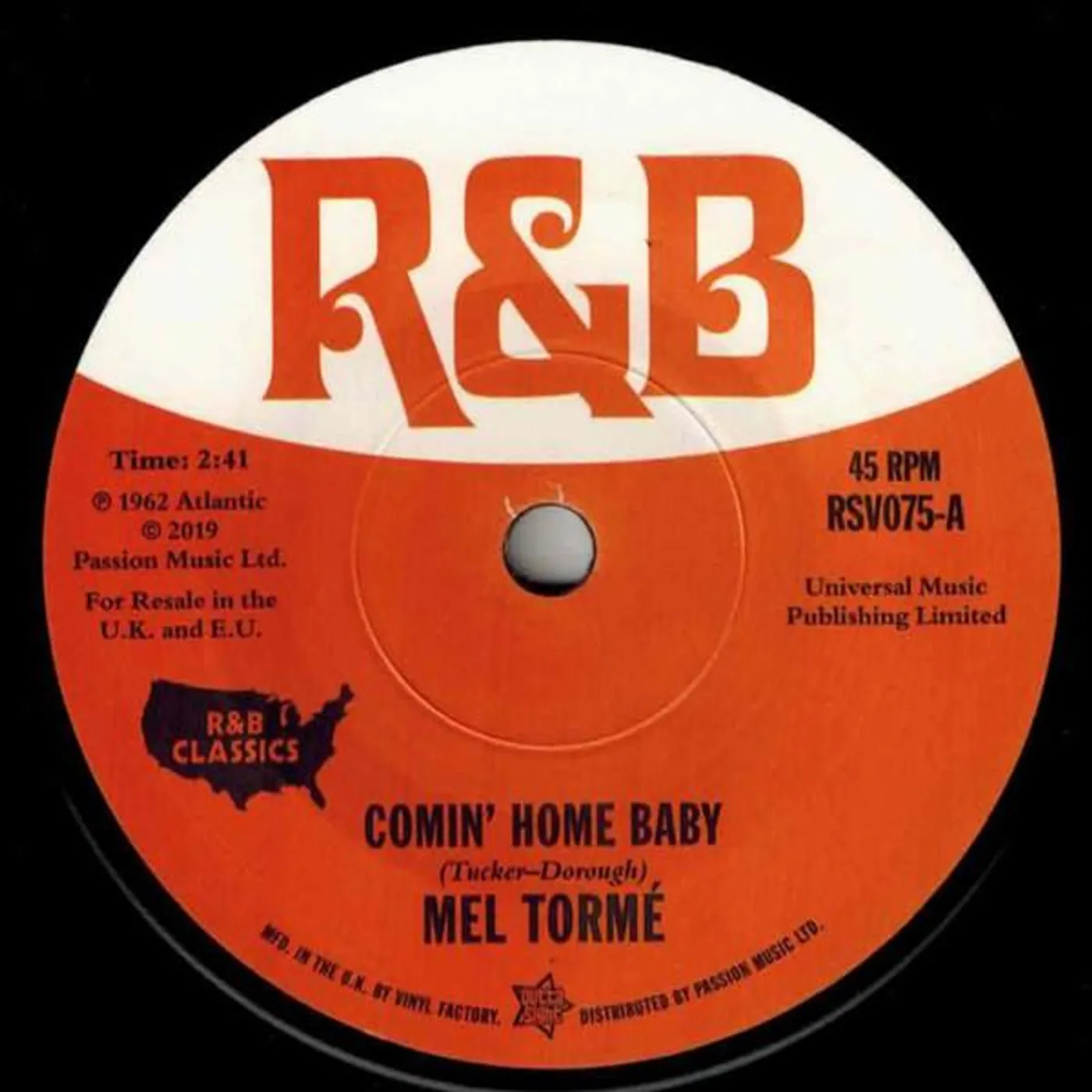 Mel Torme / Solomon Burke MEL TORME COMIN HOME BABY Vinyl Record