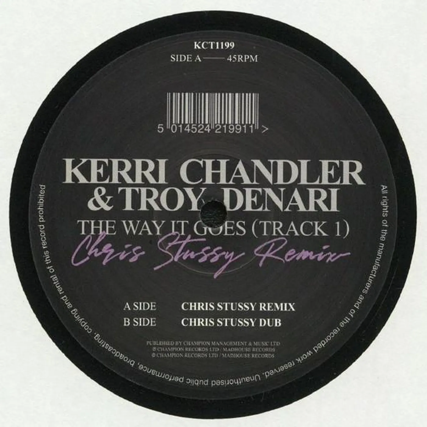 Kerri Chandler WAY IT GOES (CHRIS STUSSY REMIXES) Vinyl Record