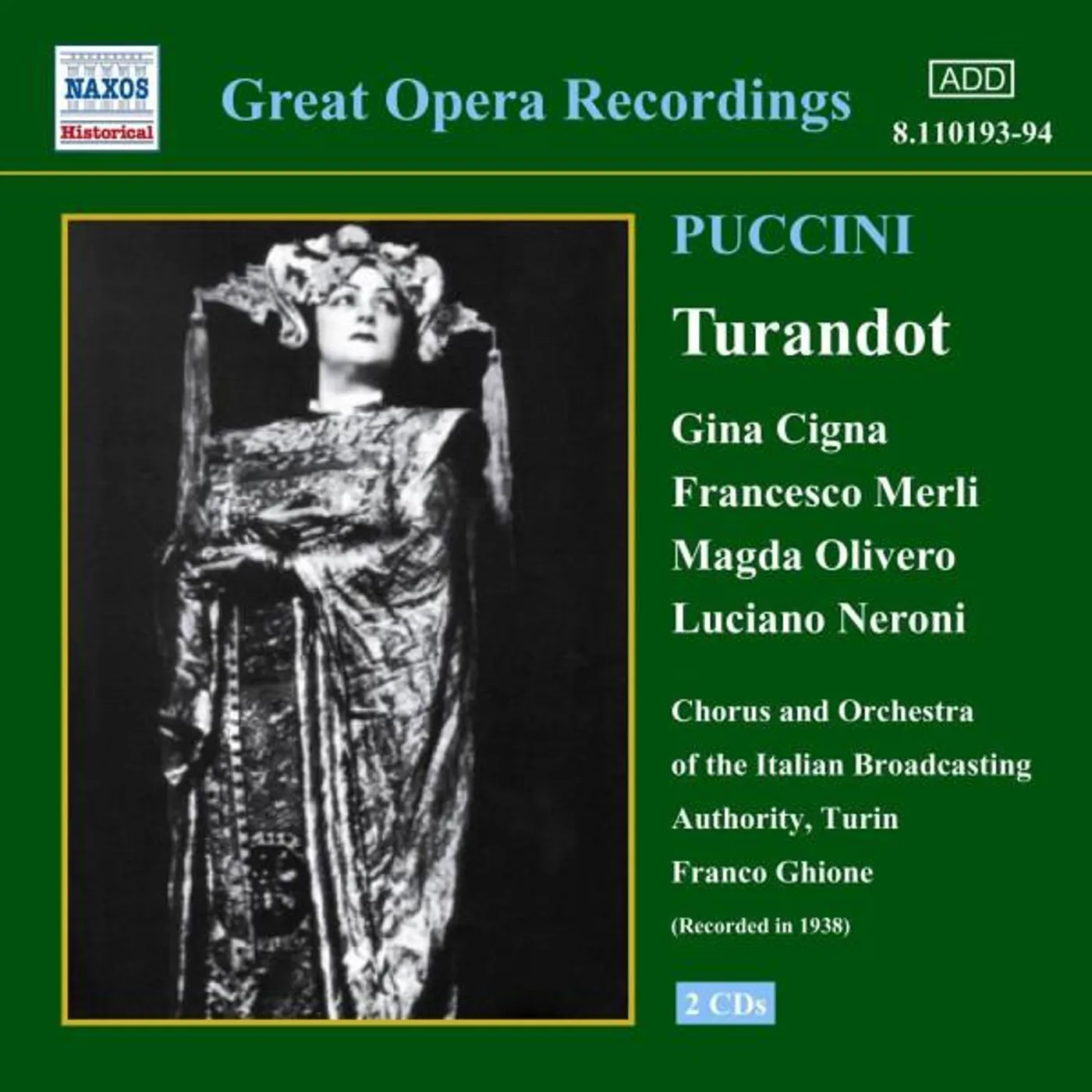 Franco Ghione TURANDOT CD