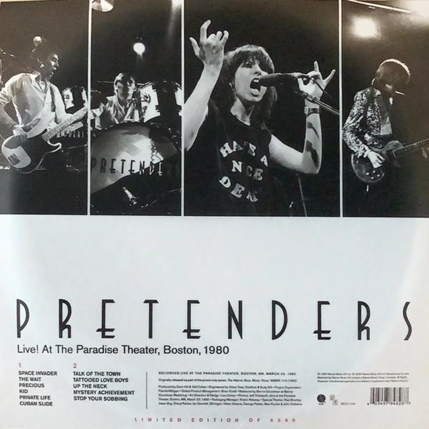 Pretenders LIVE PARADISE BOSTON (140G/CLEAR VINYL) (RSD) Vinyl Record