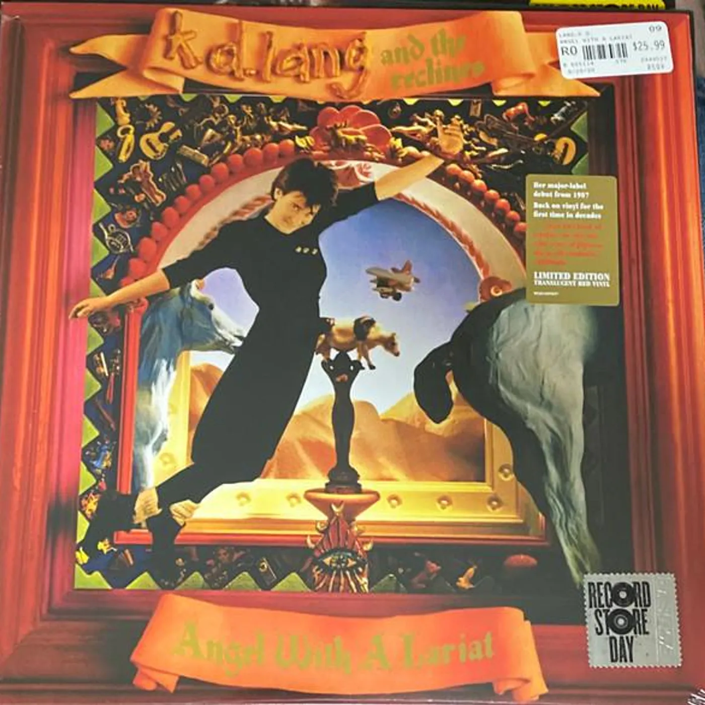 k.d.lang & The Reclines ANGEL WITH A LARIAT (TRANSLUCENT RED VINYL) (RSD) Vinyl Record