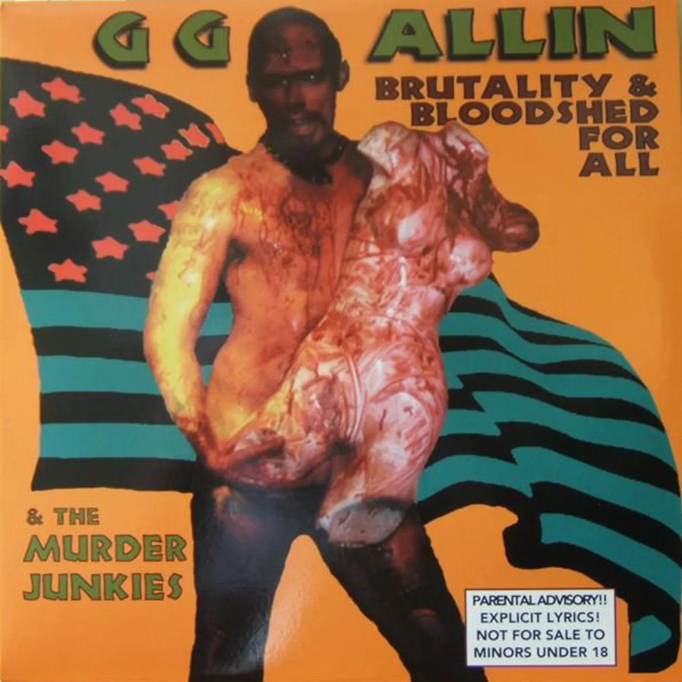 GG Allin & the Murder Junkies BRUTALITY & BLOODSHELL FOR ALL Vinyl Record