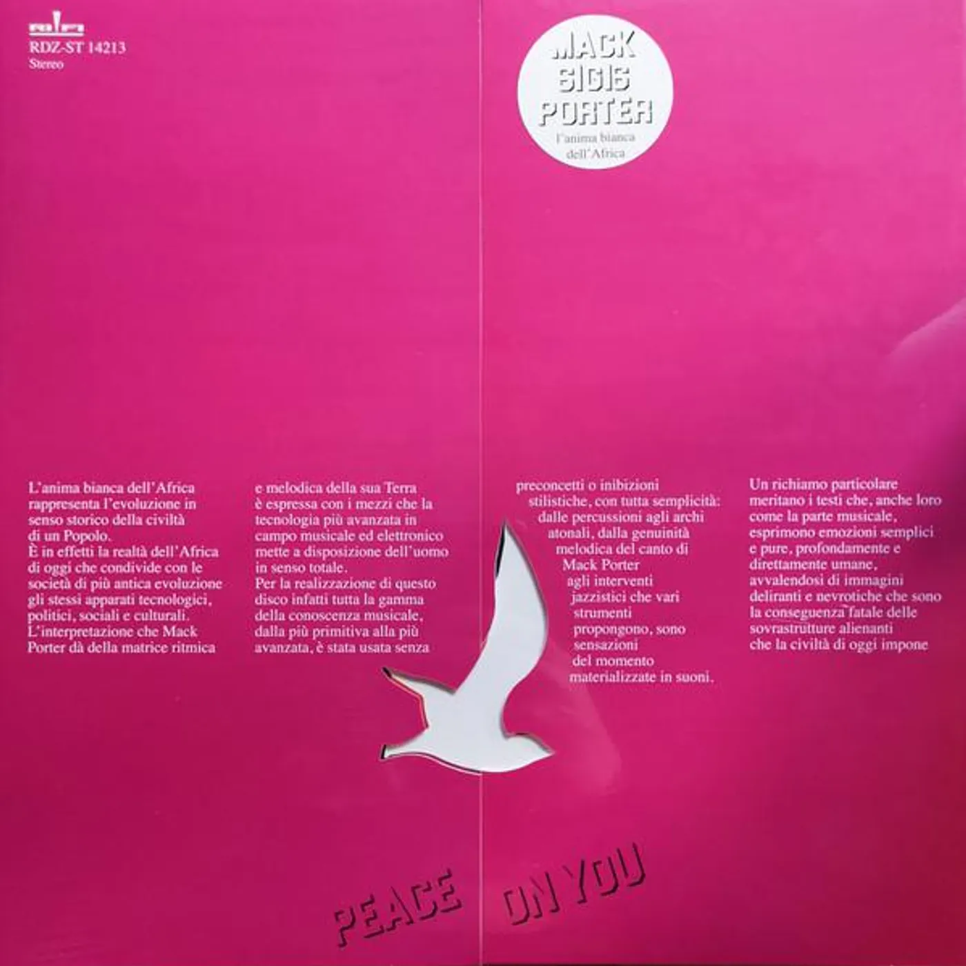 Mack Porter PEACE ON YOU (LTD.NUM.ED. DELUXE LP) Vinyl Record