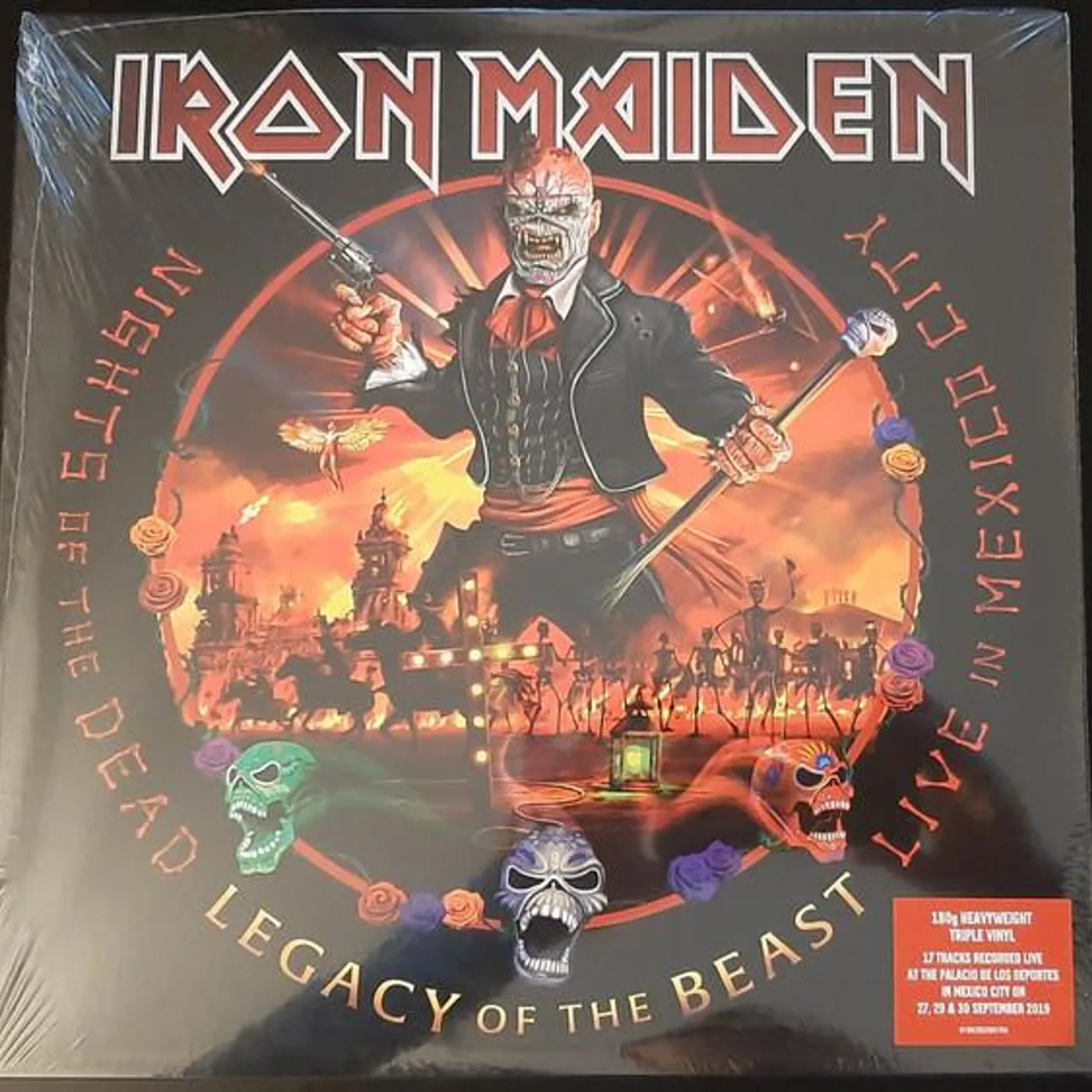 Iron Maiden NIGHTS OF THE DEAD - LEGACY OF THE BEAST, LIVE IN MEXICO CITY Vinyl Record