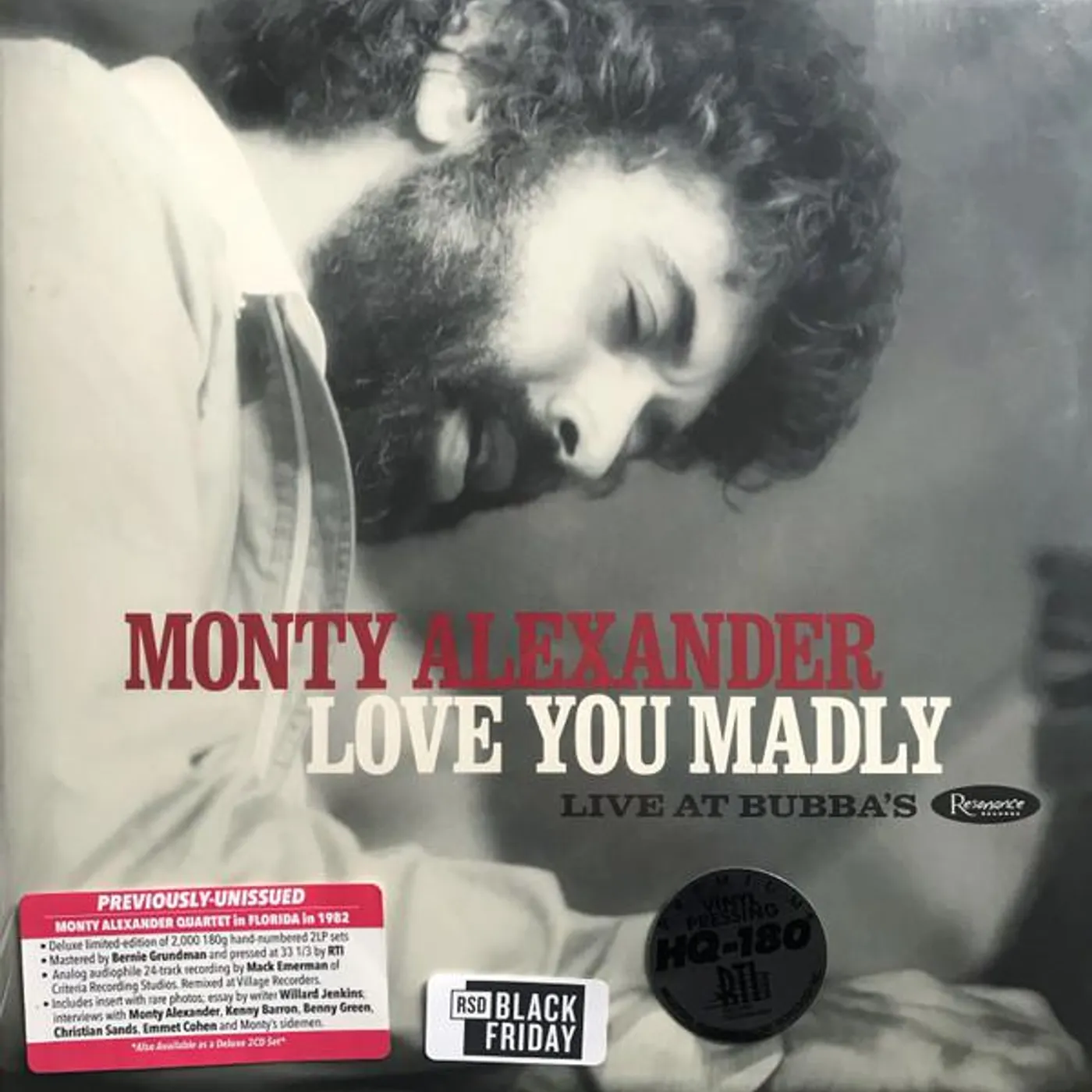 Monty Alexander LOVE YOU MADLY: LIVE AT BUBBA’S (2LP/DELUXE EDITION) (RSD) Vinyl Record