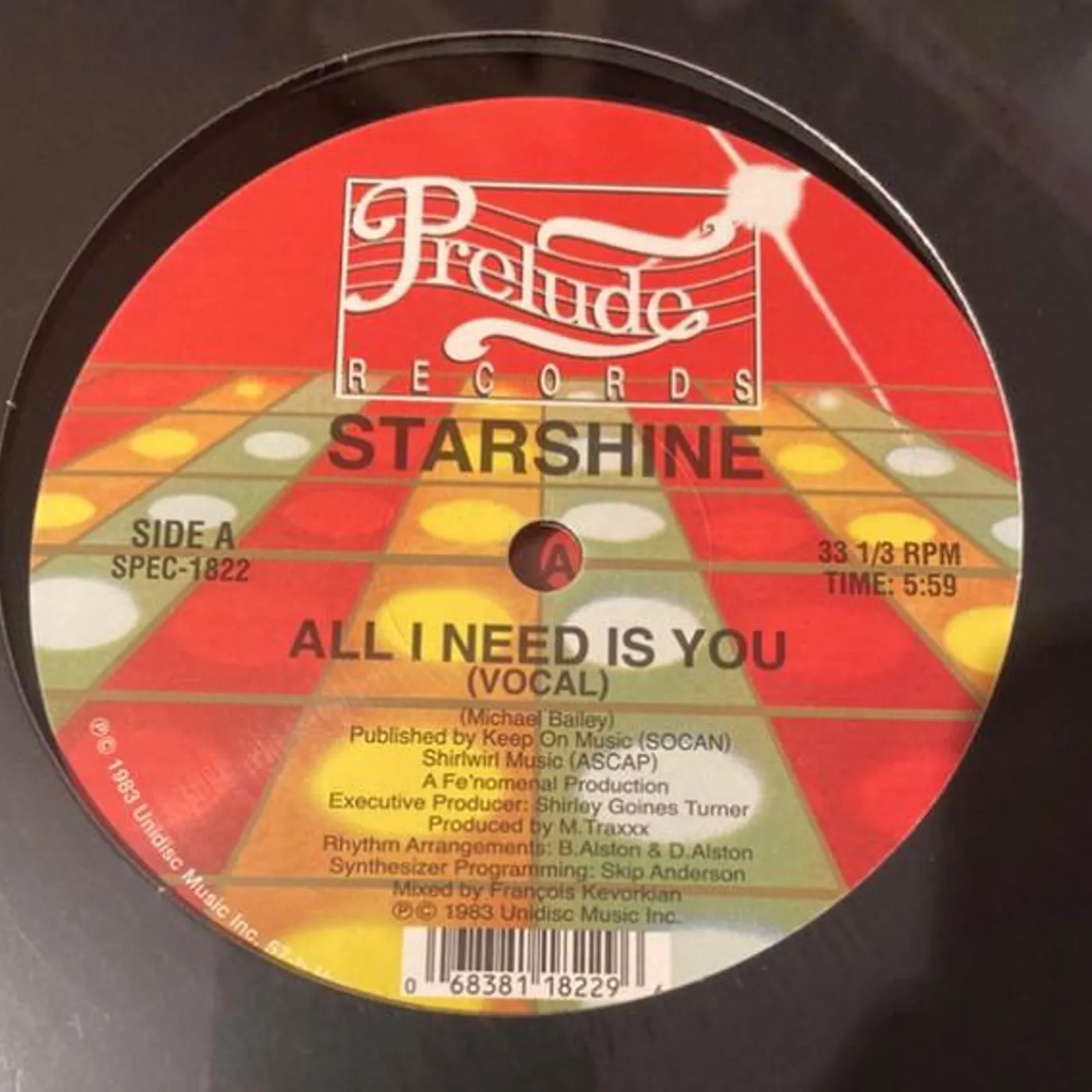 Starshine ALL I NEED IS YOU Vinyl Record