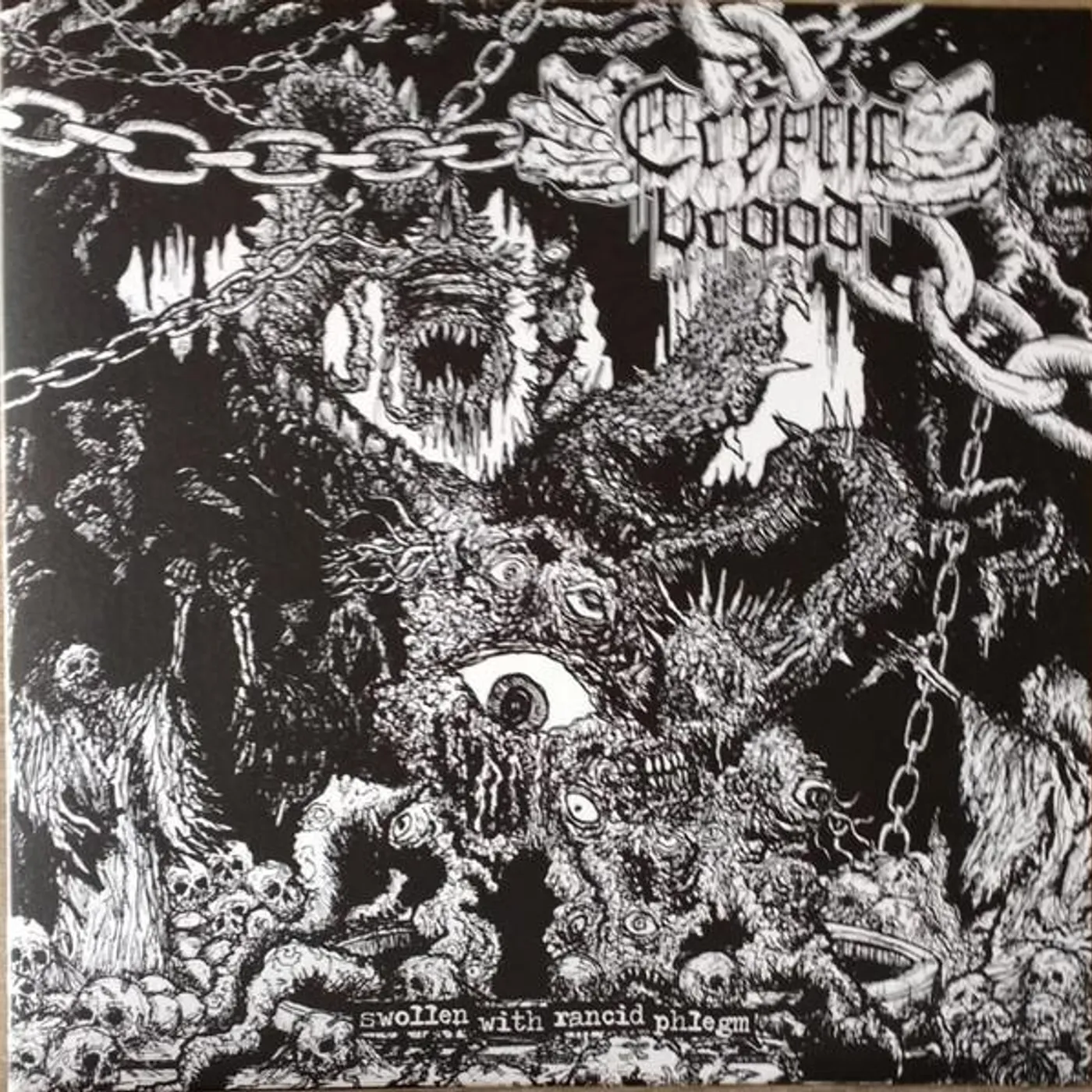 Cryptic Brood & Night Hag SWOLLEN WITH RANCID PHLEGM Vinyl Record