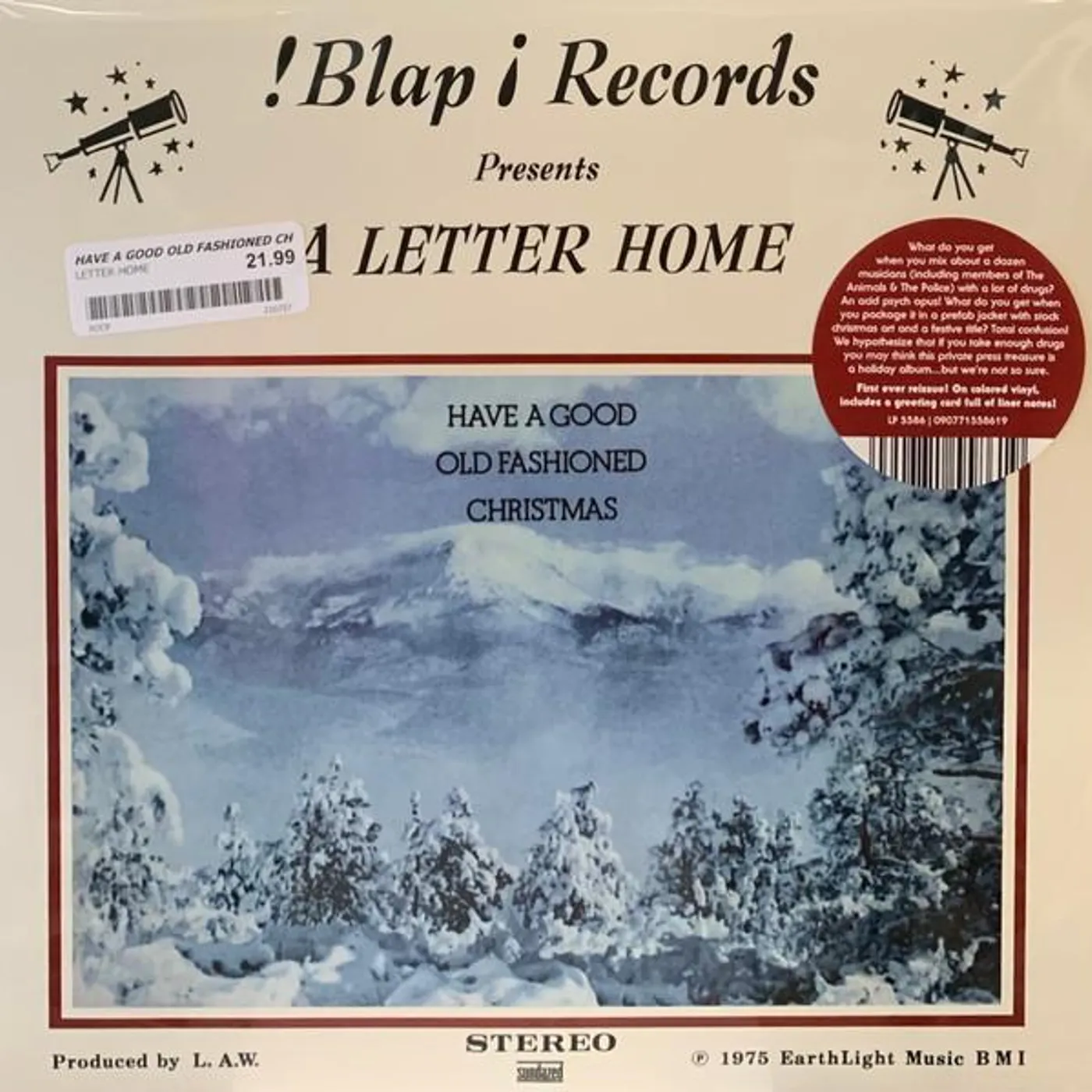 A Letter Home HAVE A GOOD OLD FASHIONED CHRISTMAS (WHITE VINYL) Vinyl Record