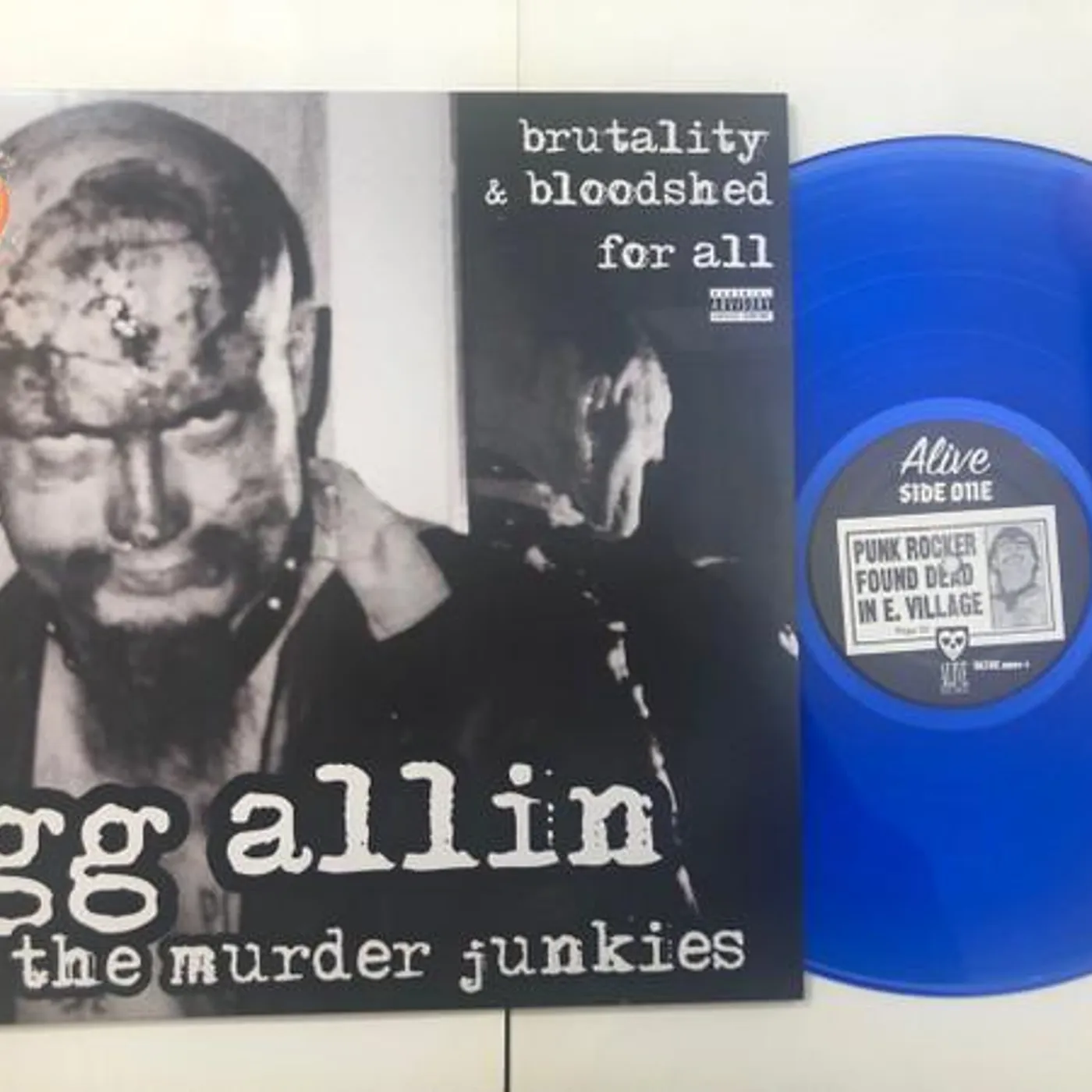 GG Allin & the Murder Junkies BRUTALITY & BLOODSHELL FOR ALL Vinyl Record