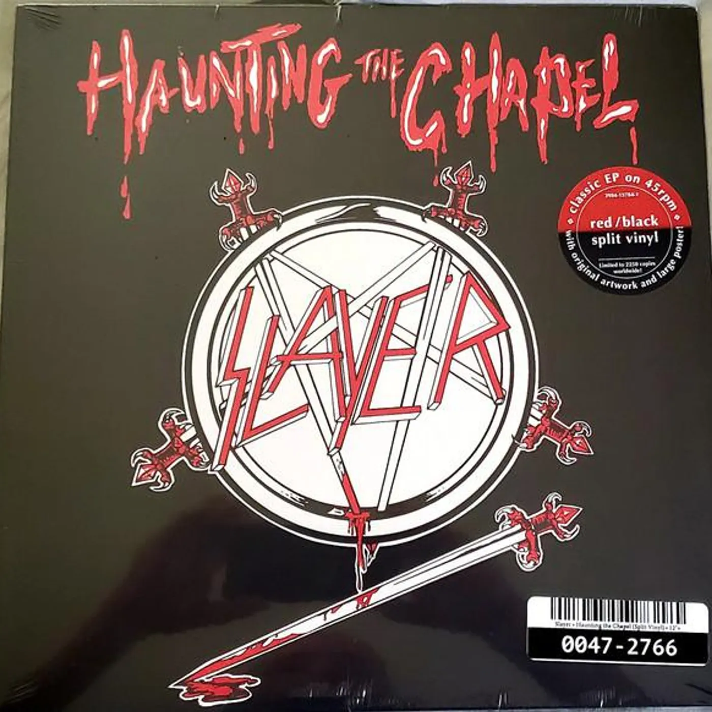 Slayer HAUNTING THE CHAPEL (RED & BLACK SPLIT VINYL) Vinyl Record