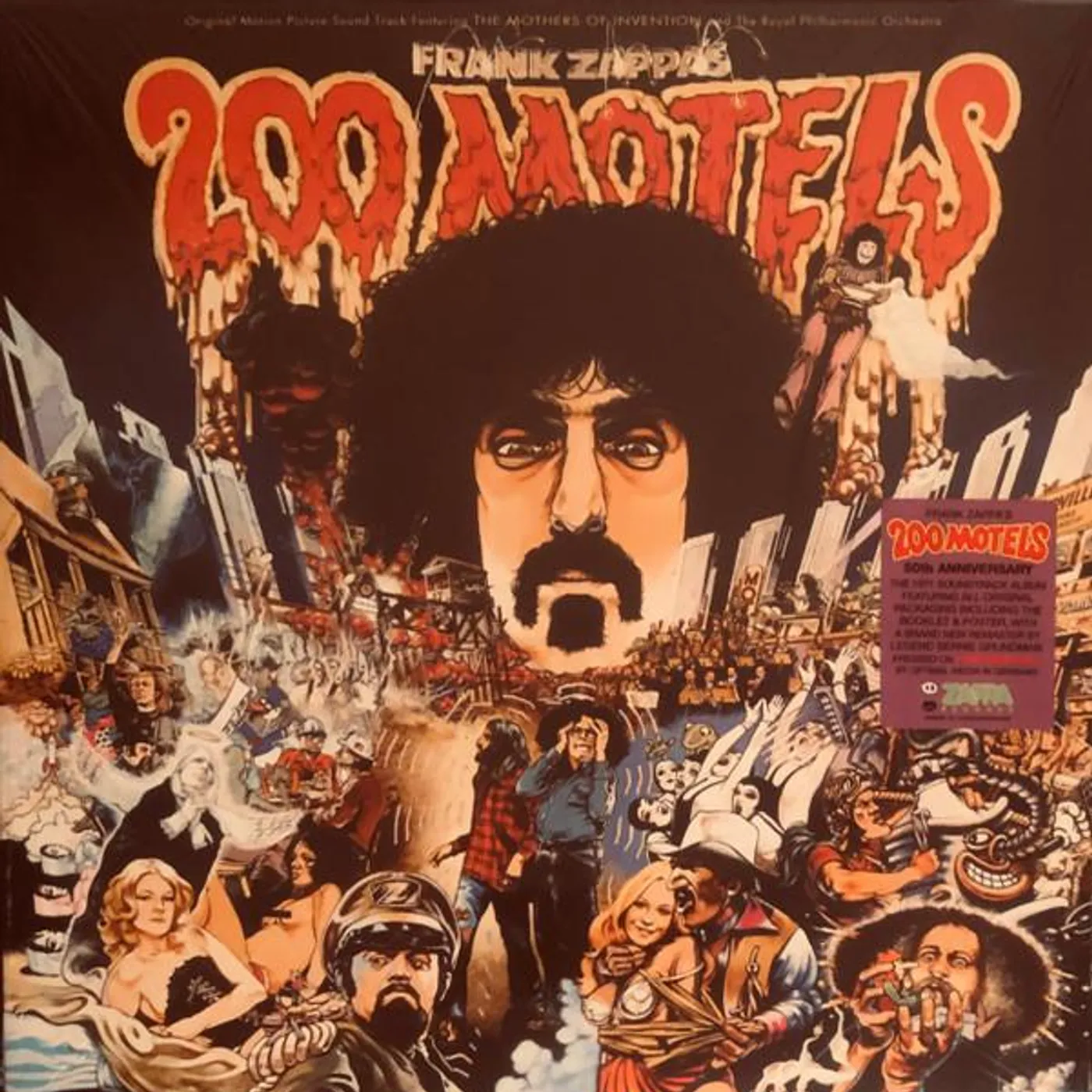 Frank Zappa 200 MOTELS Original Soundtrack (50TH ANNIVERSARY/RED VINYL/2LP) Vinyl Record