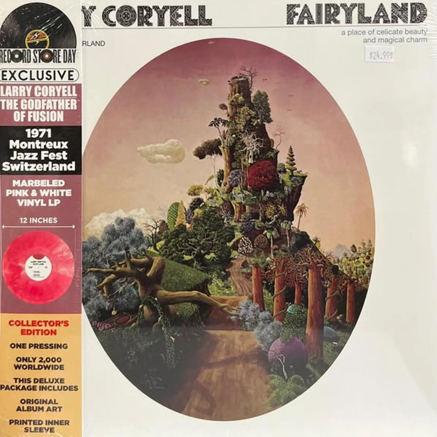 Larry Coryell FAIRYLAND (MARBLED PINK & WHITE VINYL) (RSD) Vinyl Record