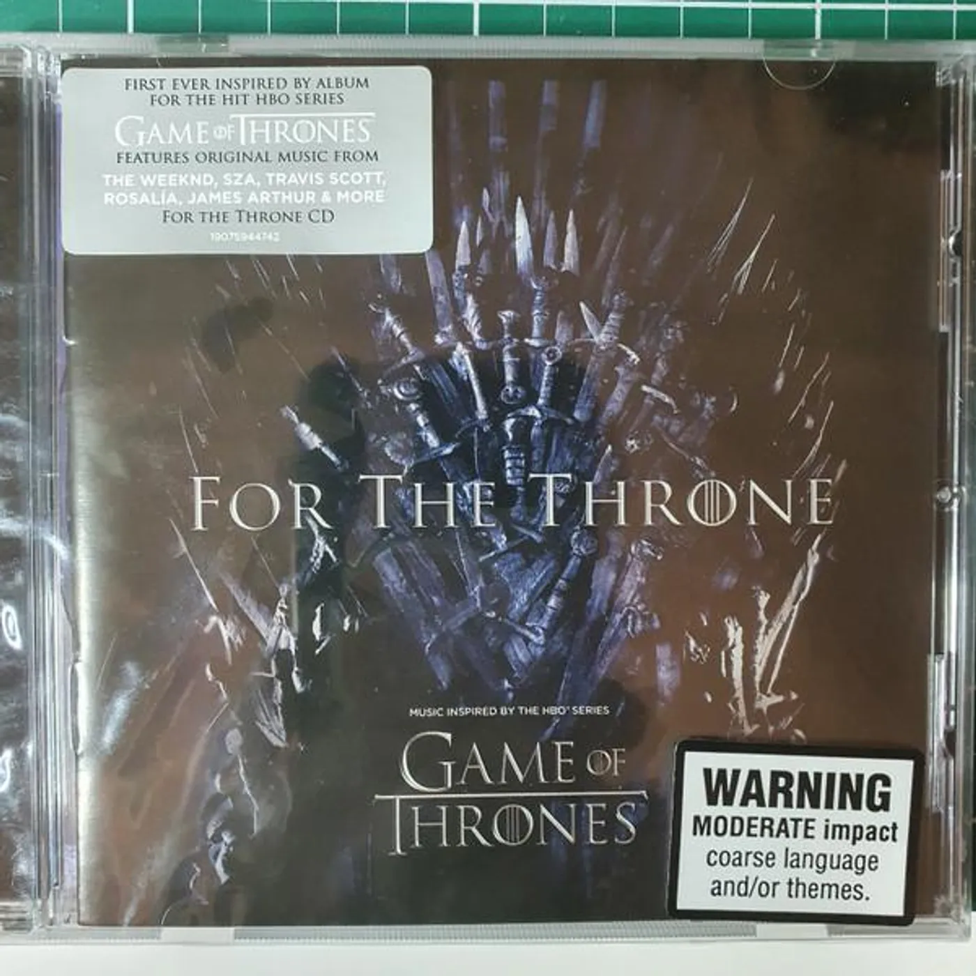 Various Artists  FOR THE THRONES - INSPIRED BY THE HBO SERIES GOT CD