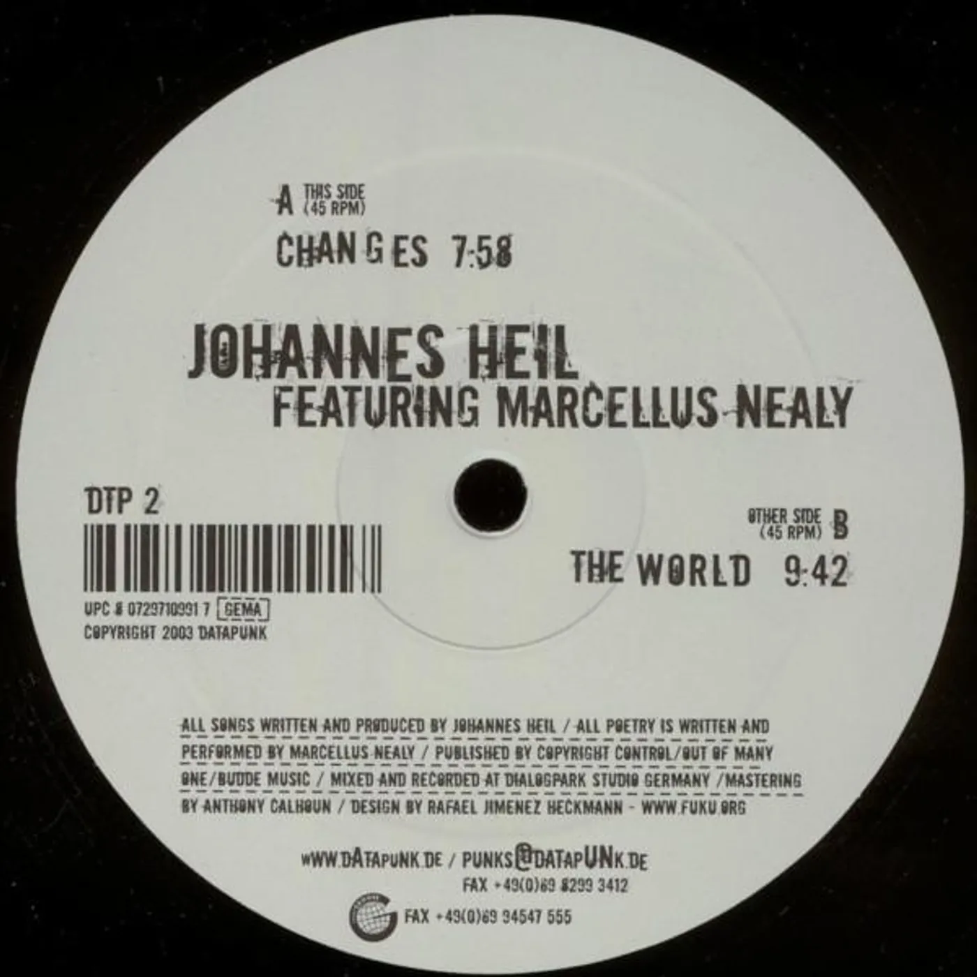 Johannes Heil WORLD Vinyl Record