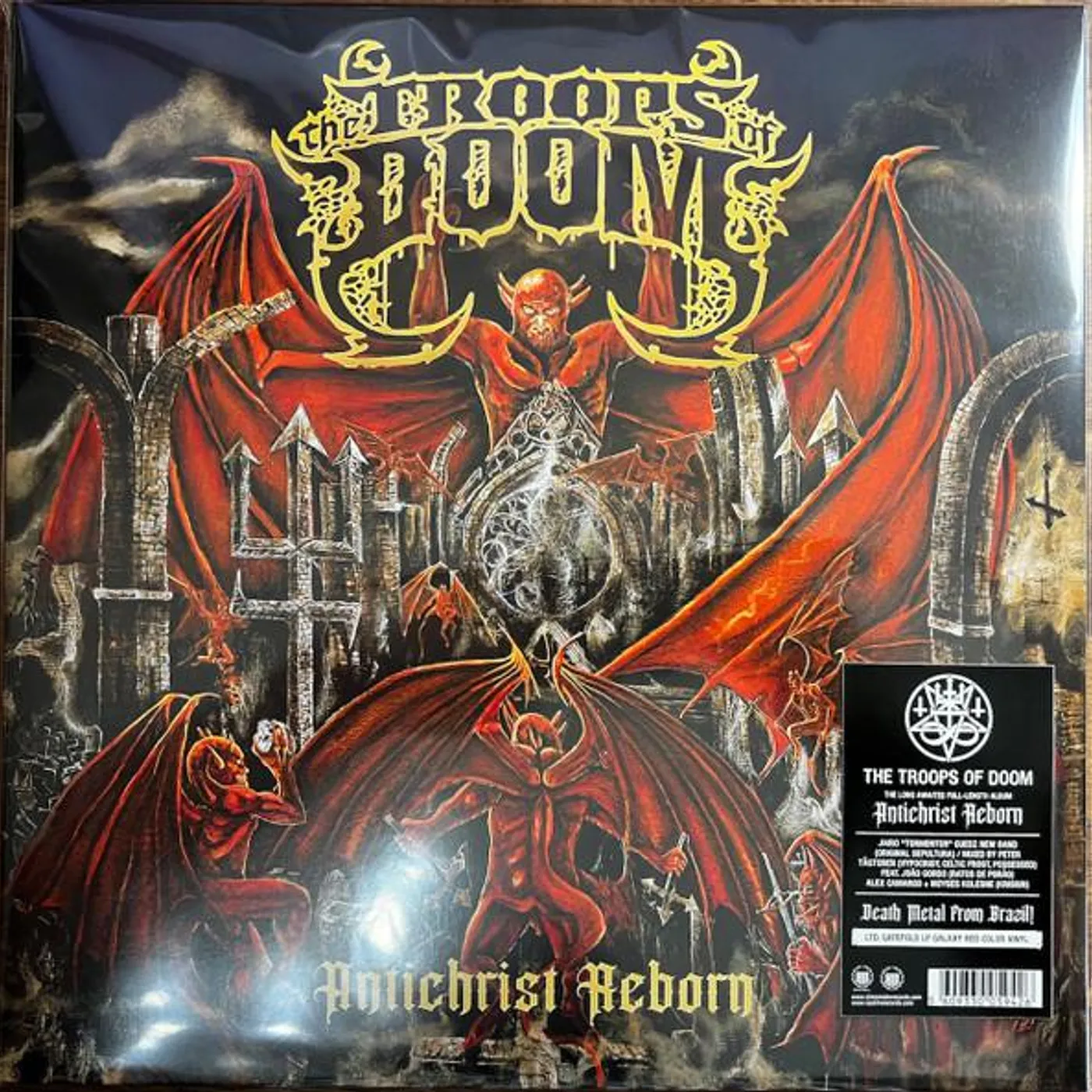 The Troops of Doom ANTICHRIST REBORN (RED VINYL) Vinyl Record