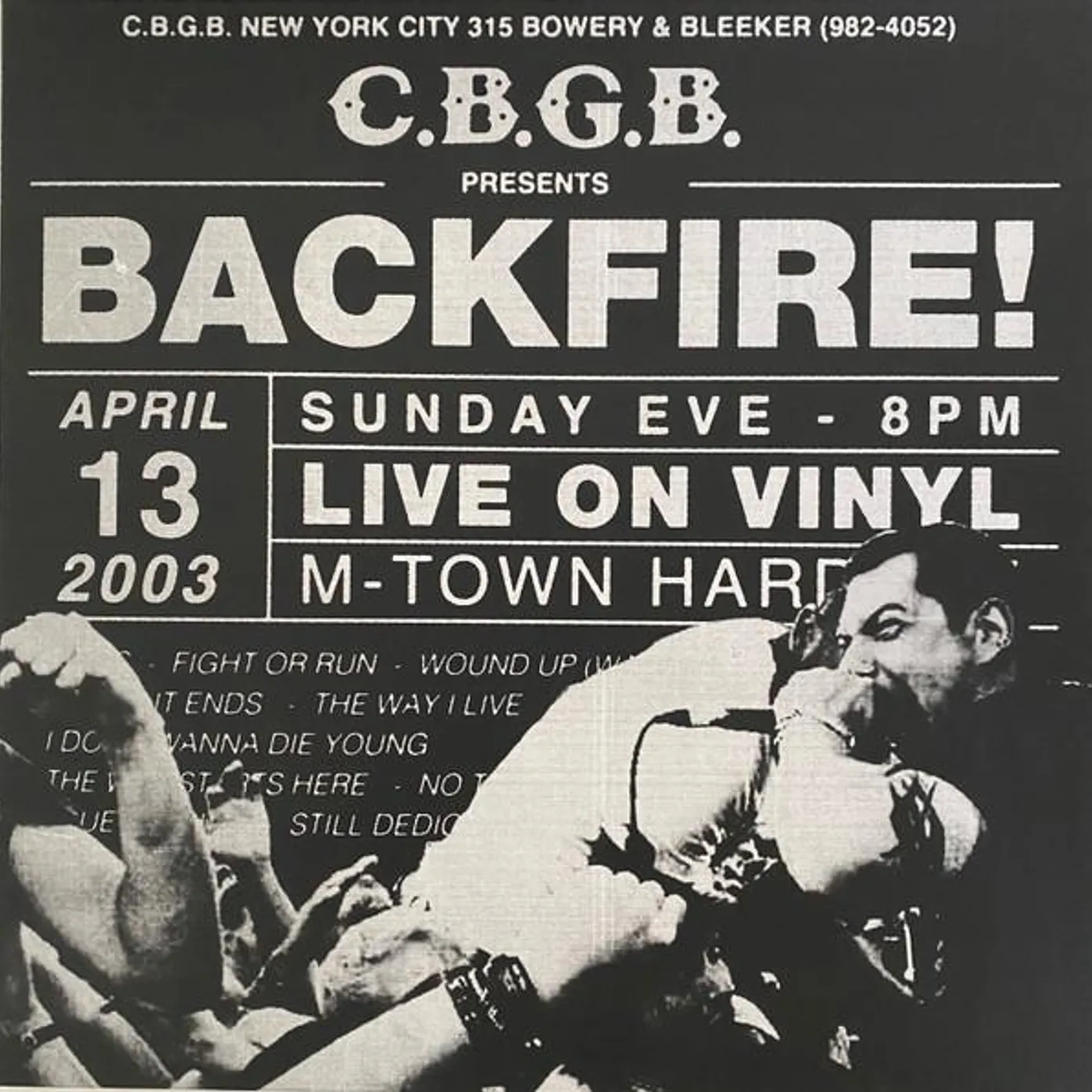 Backfire! LIVE AT CBGB (SPLATTER VINYL) Vinyl Record