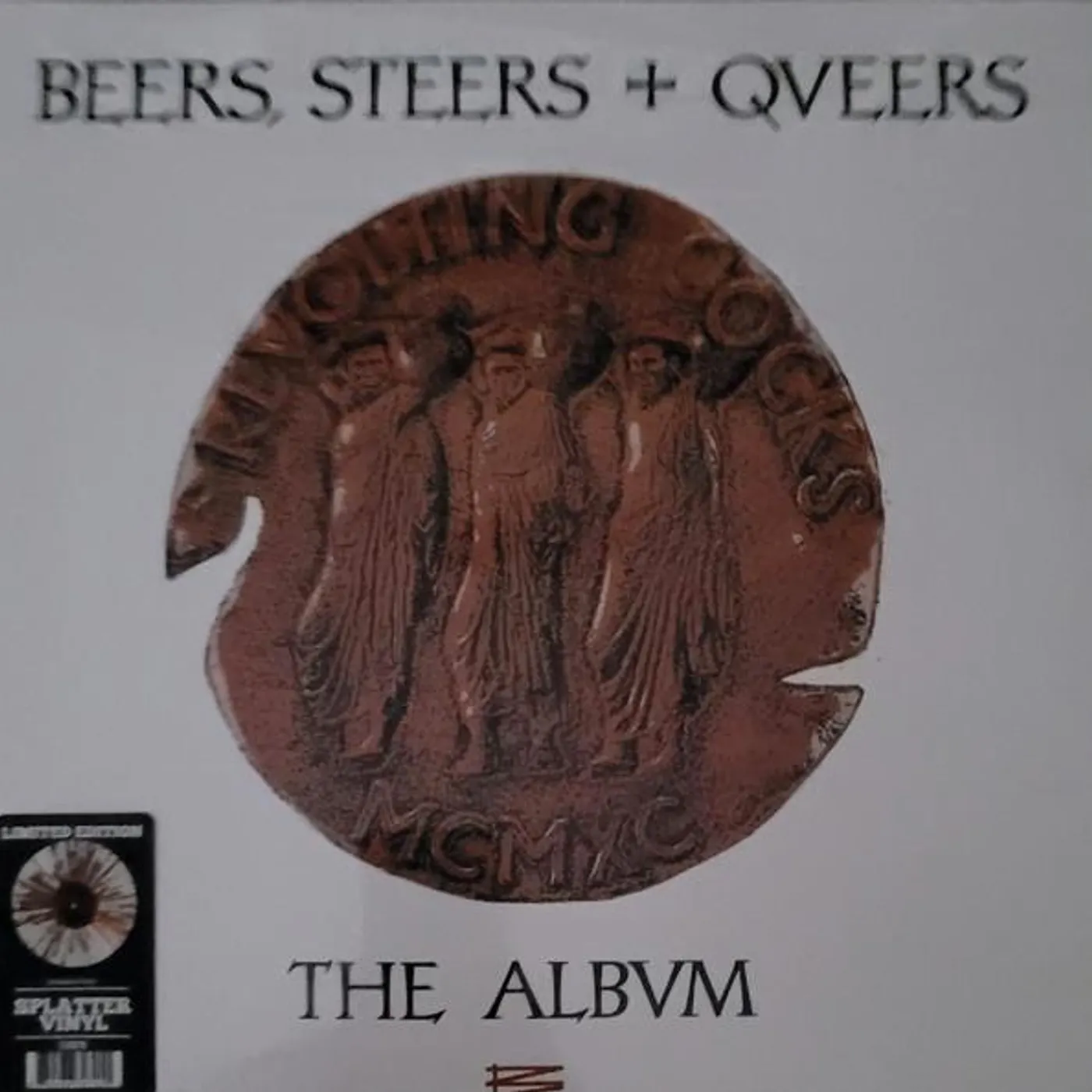 Revolting Cocks BEERS STEERS & QUEERS (BRONZE/WHITE SPLATTER/REISSUE) Vinyl Record