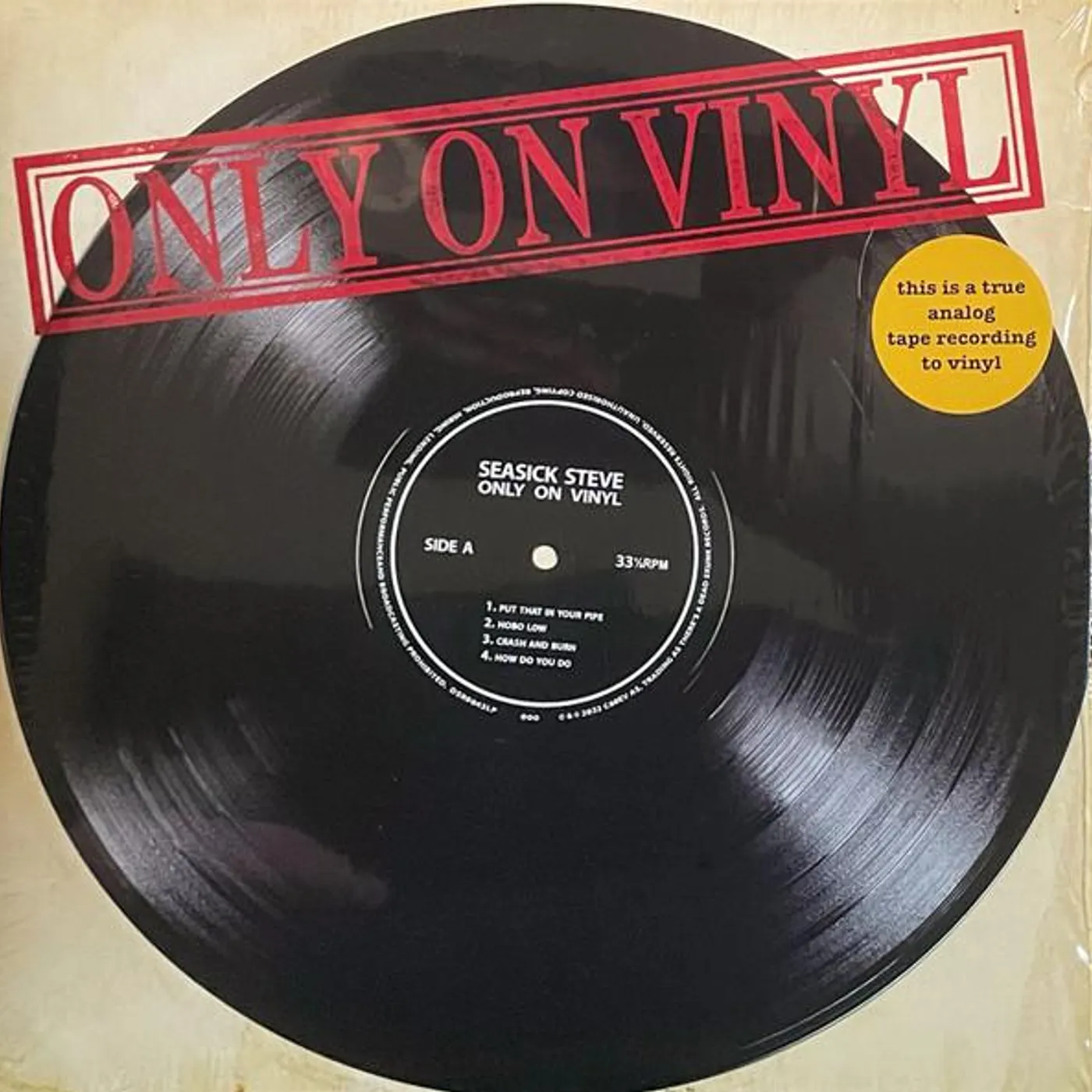 Seasick Steve ONLY ON VINYL (AMS EXCLUSIVE) Vinyl Record