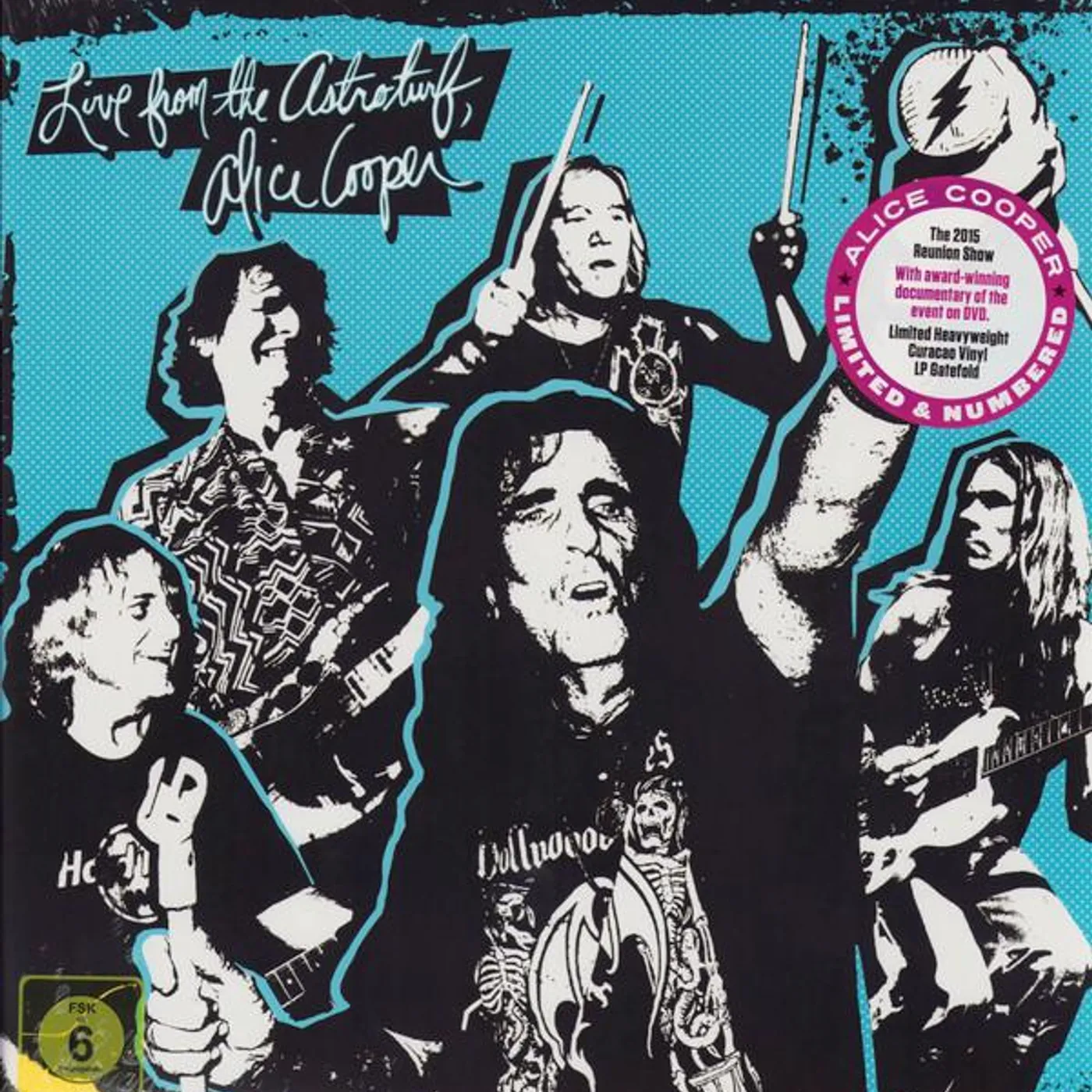 Alice Cooper LIVE FROM THE ASTROTURF (BLUE CURACAO VINYL/LP/DVD) Vinyl Record