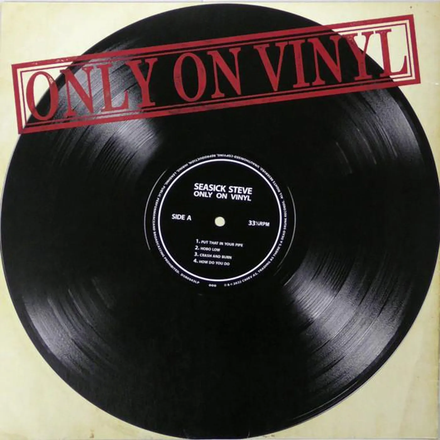 Seasick Steve ONLY ON VINYL (BLUE VINYL) (AMS EXCLUSIVE) Vinyl Record