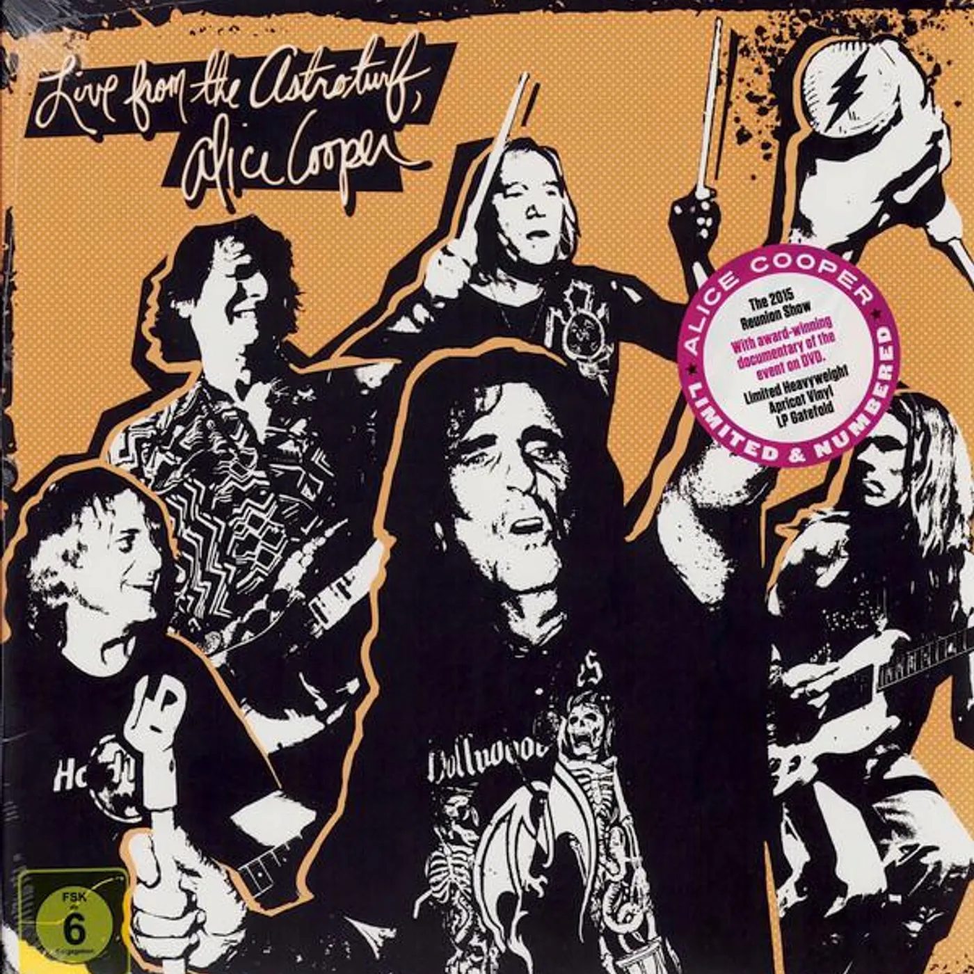 Alice Cooper LIVE FROM THE ASTROTURF (APRICOOT VINYL/DVD) Vinyl Record