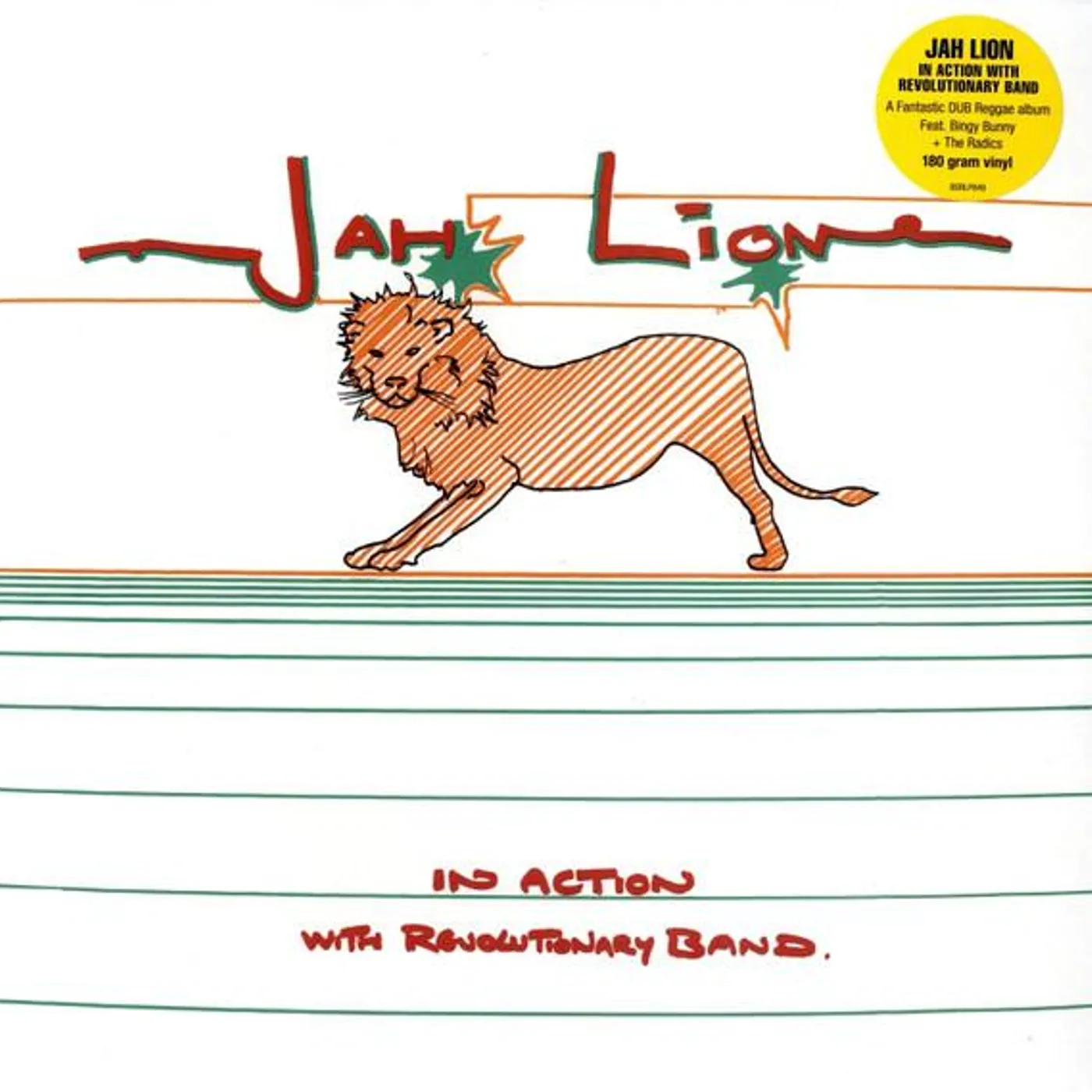 Jah Lion IN ACTION WITH THE REVOLUTIONARY BAND Vinyl Record