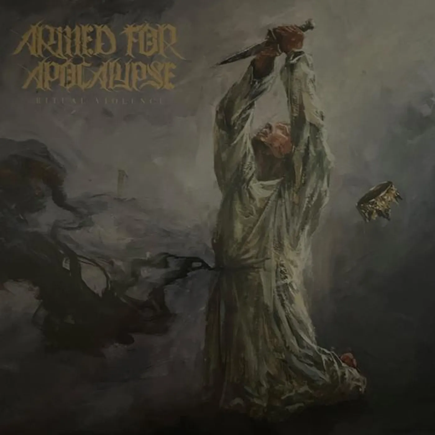 Armed For Apocalypse RITUAL VIOLENCE (BLUE/BLACK SPLATTER VINYL) Vinyl Record